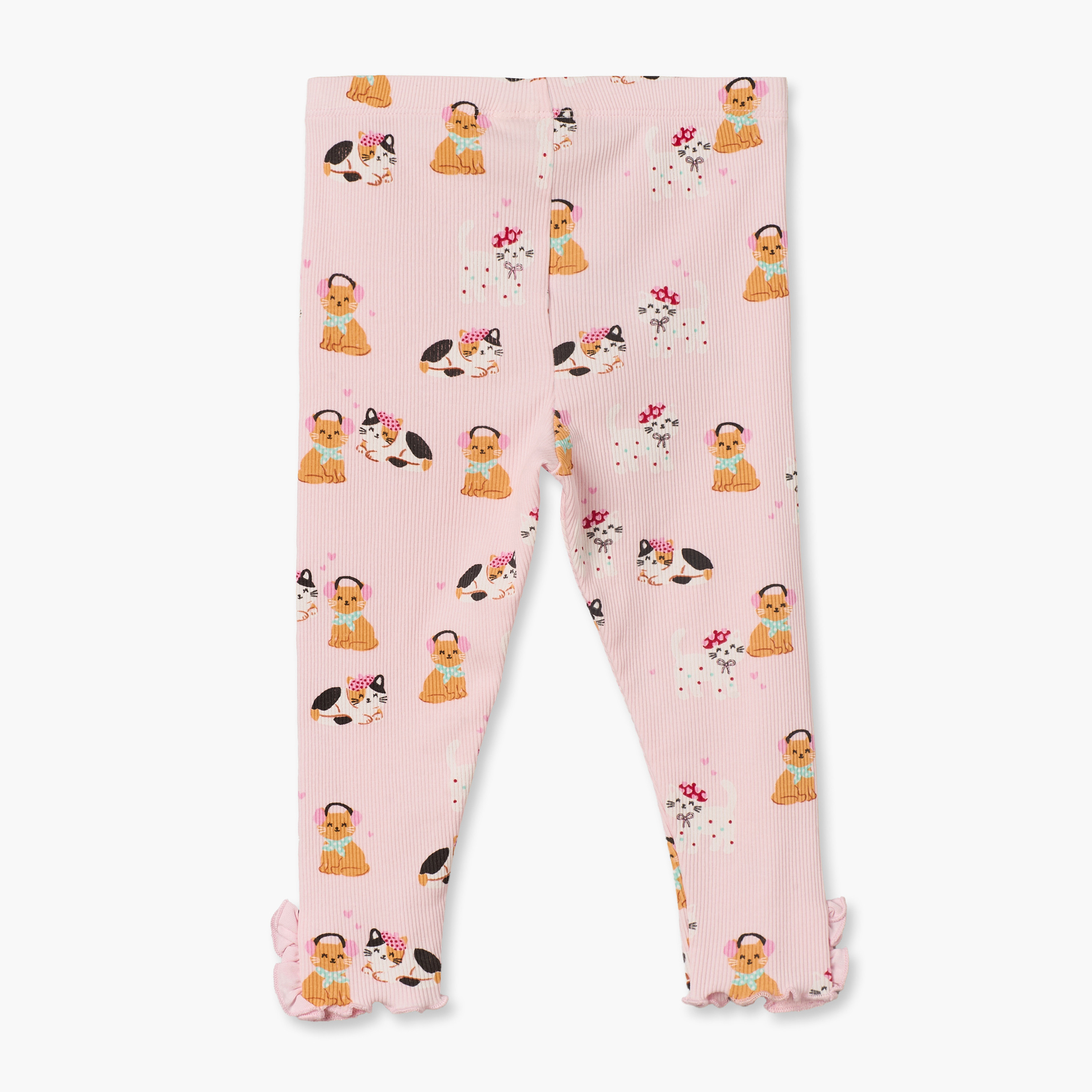 Juniors Leggings with Cat Print-baby-girls-clothing-bottoms-leggings-image-3