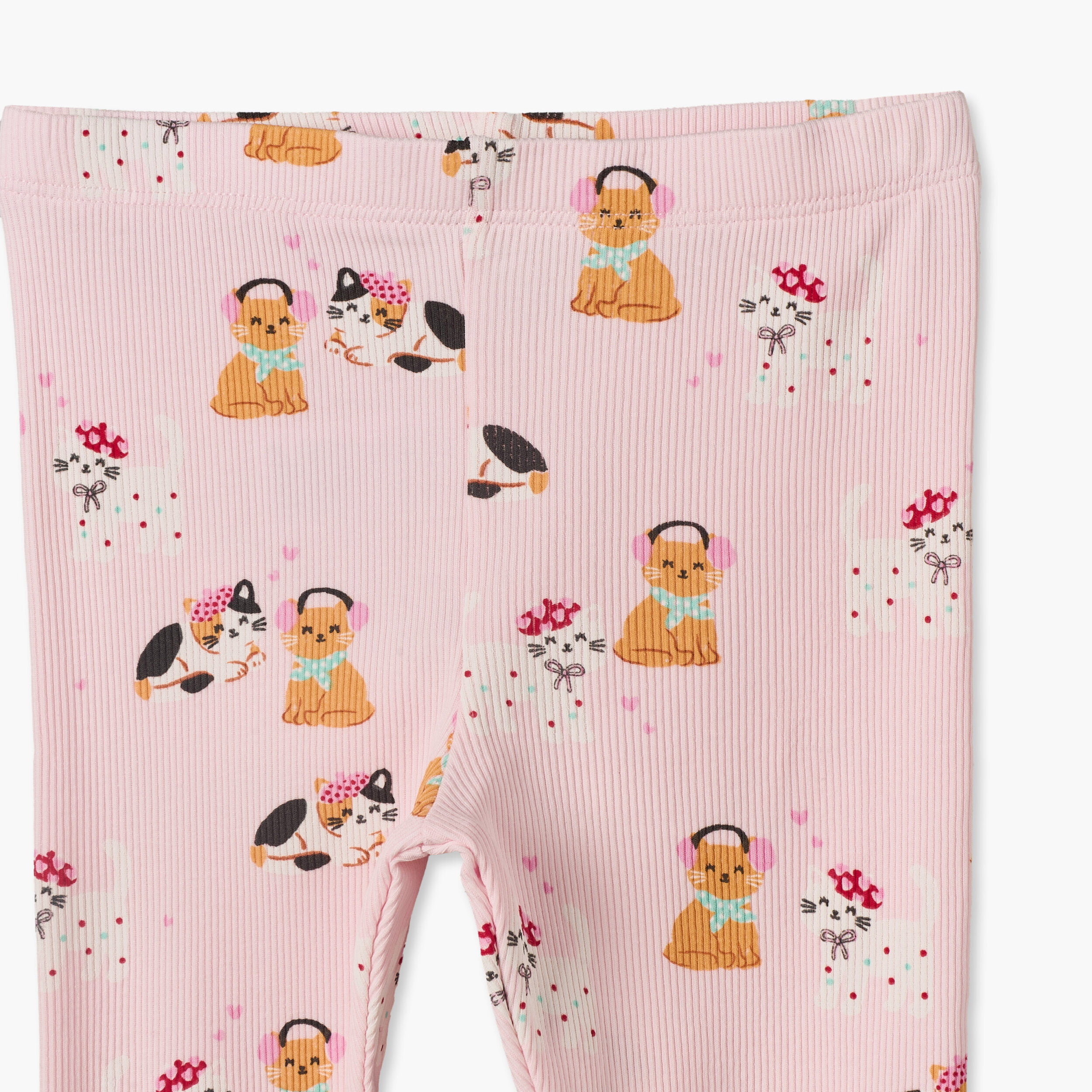 Juniors Leggings with Cat Print-baby-girls-clothing-bottoms-leggings-image-4