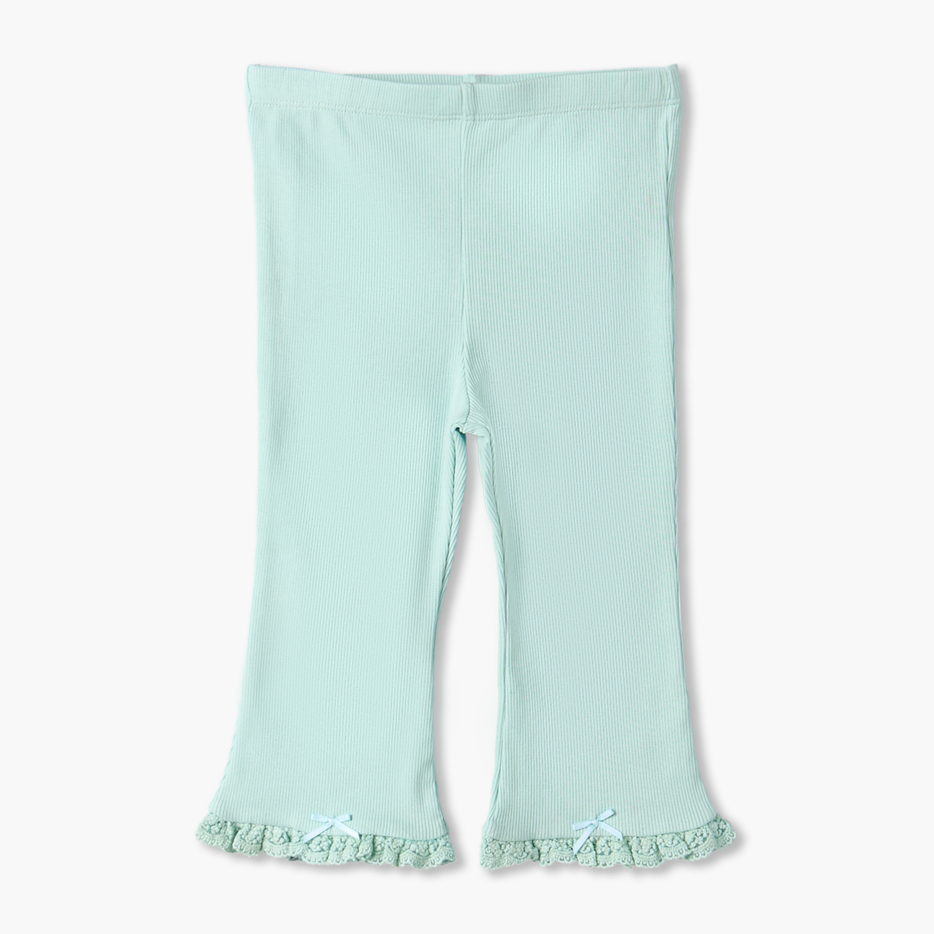 بنطلون ليقنز واسع بحافة دانتيل من جونيورز-baby-girls-clothing-bottoms-leggings-image-2