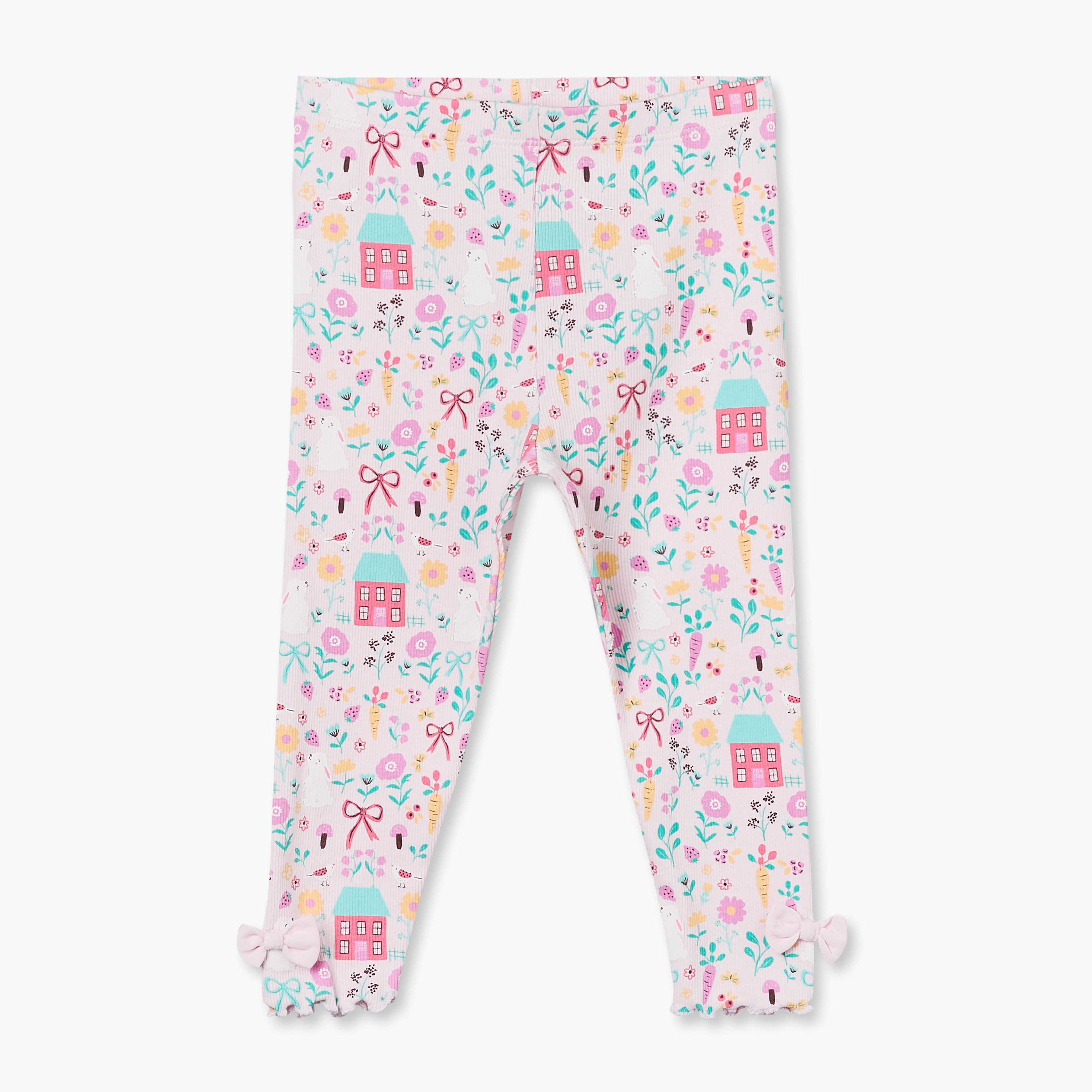 Pack of 2 Juniors Leggings with Lettuce Hem-baby-girls-clothing-bottoms-leggings-image-3