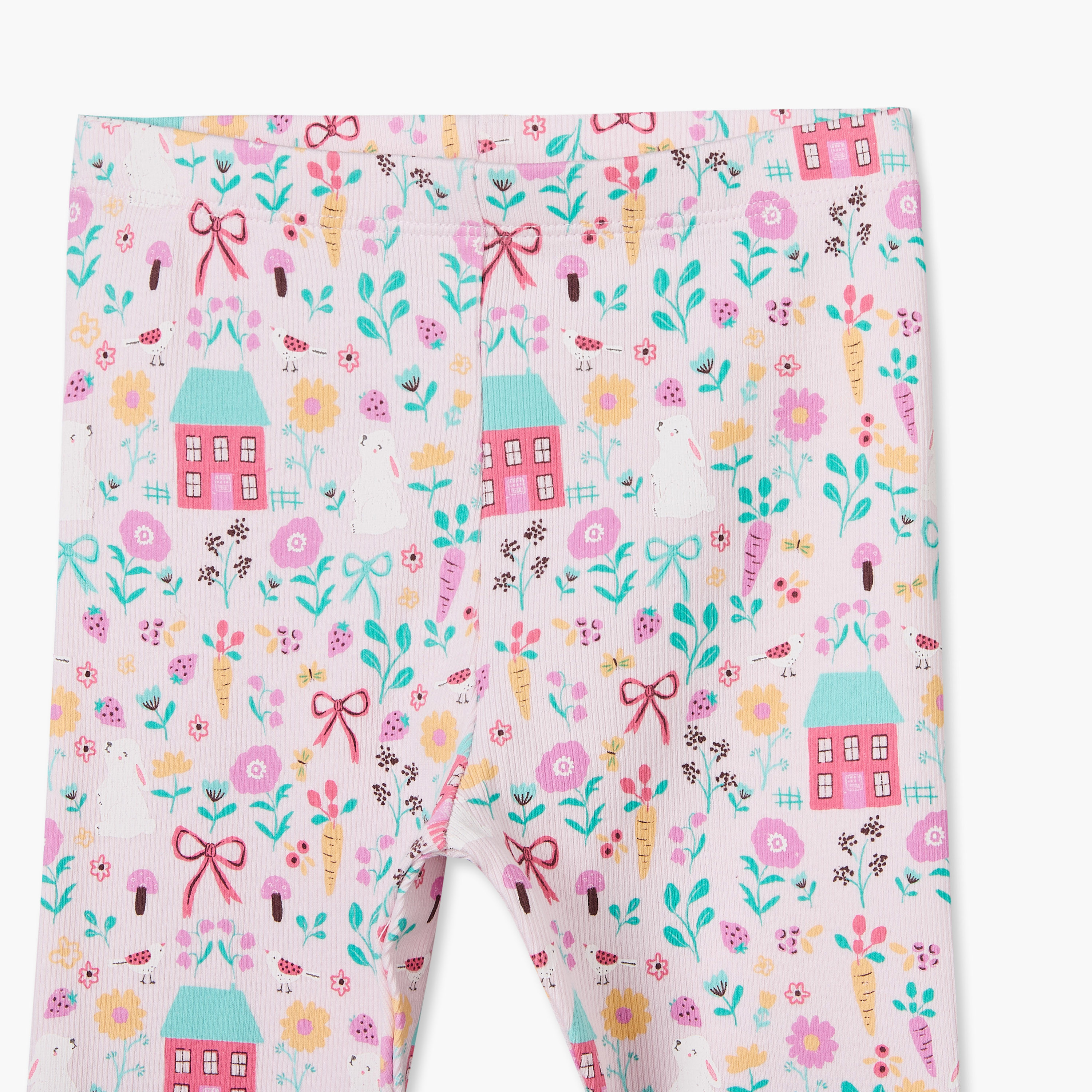 Pack of 2 Juniors Leggings with Lettuce Hem-baby-girls-clothing-bottoms-leggings-image-5