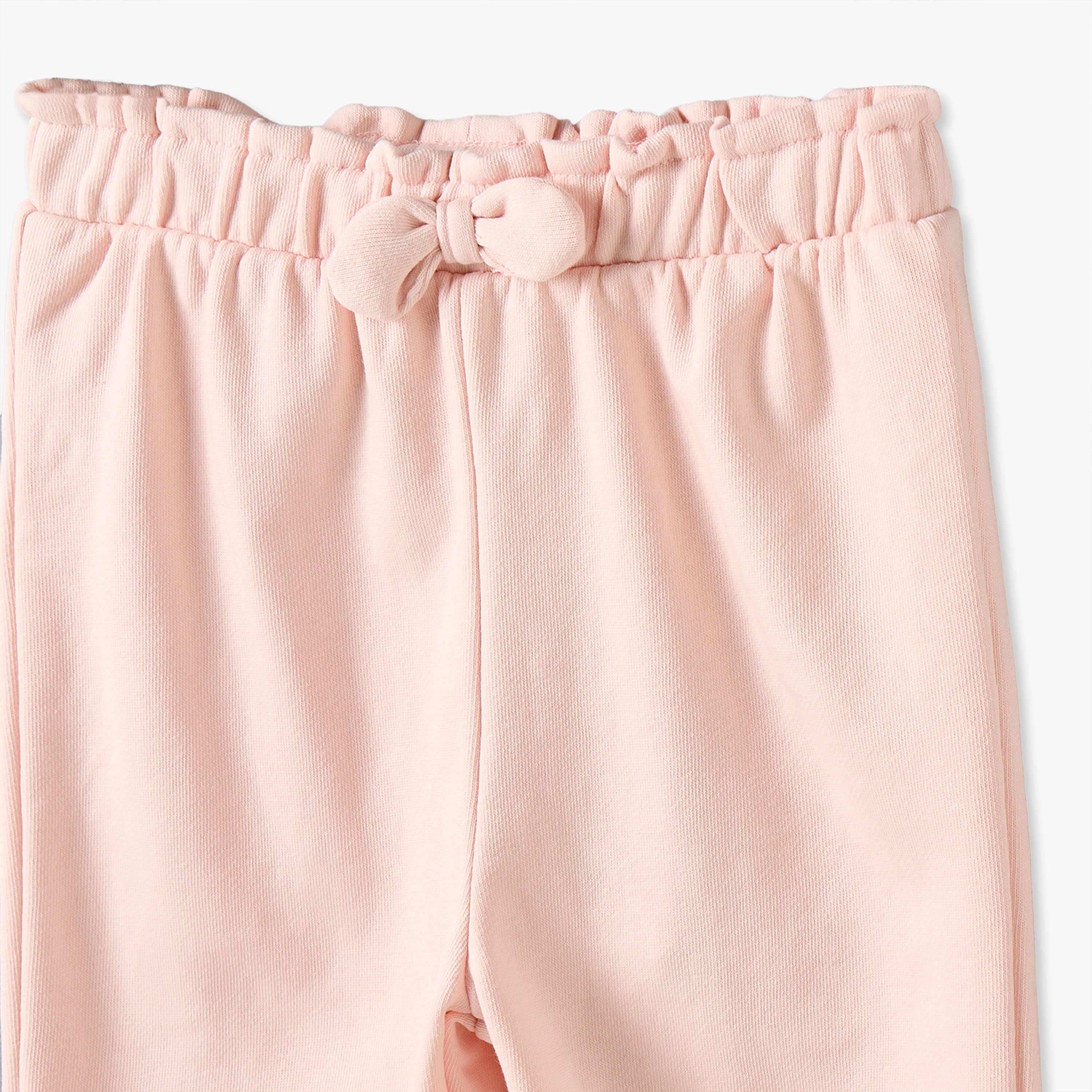Juniors Elasticated Waist Joggers with Bow Detail-baby-girls-clothing-bottoms-joggersandtrackpants-image-3