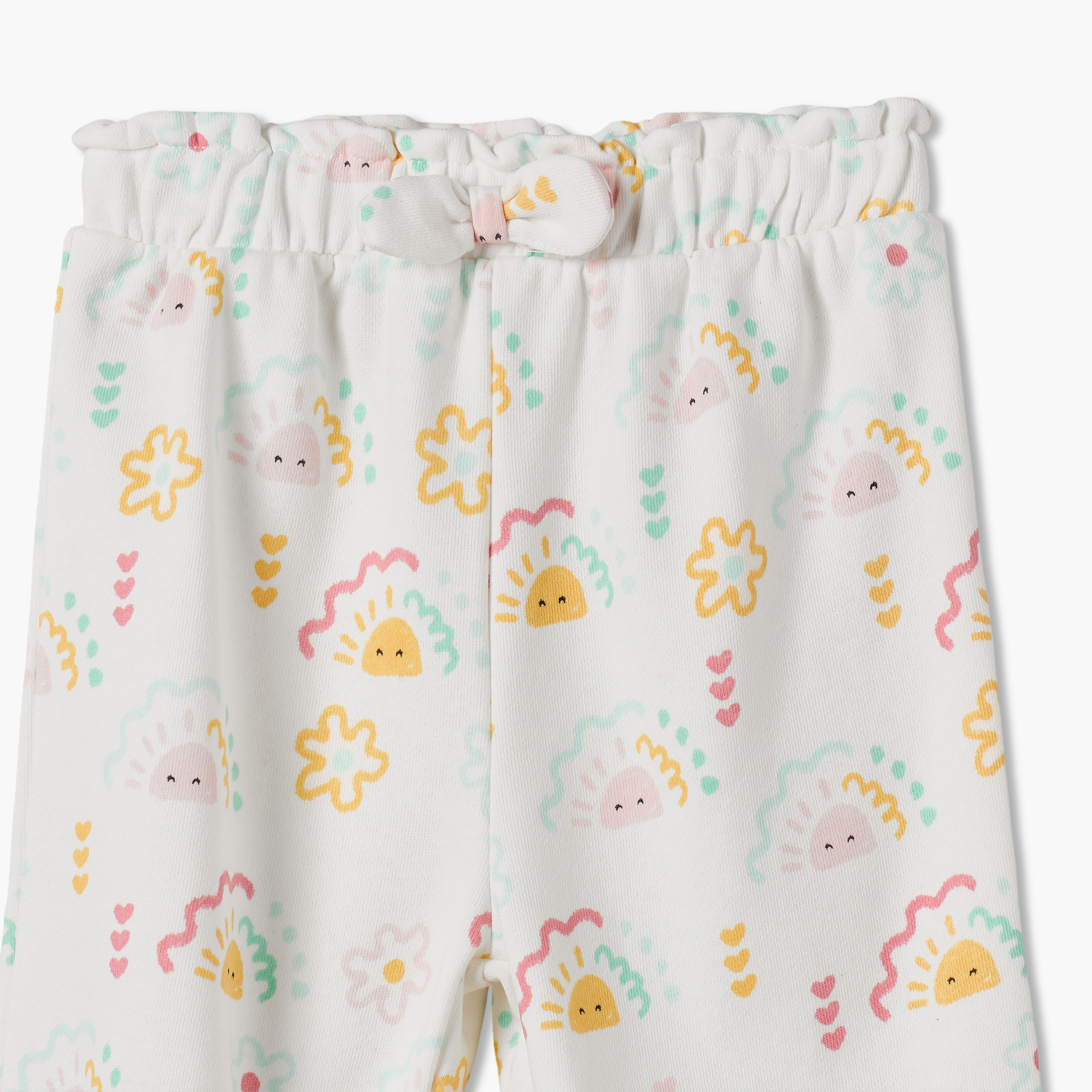 Juniors Elasticated Waist Joggers with Bow Detail-baby-girls-clothing-bottoms-joggersandtrackpants-image-3