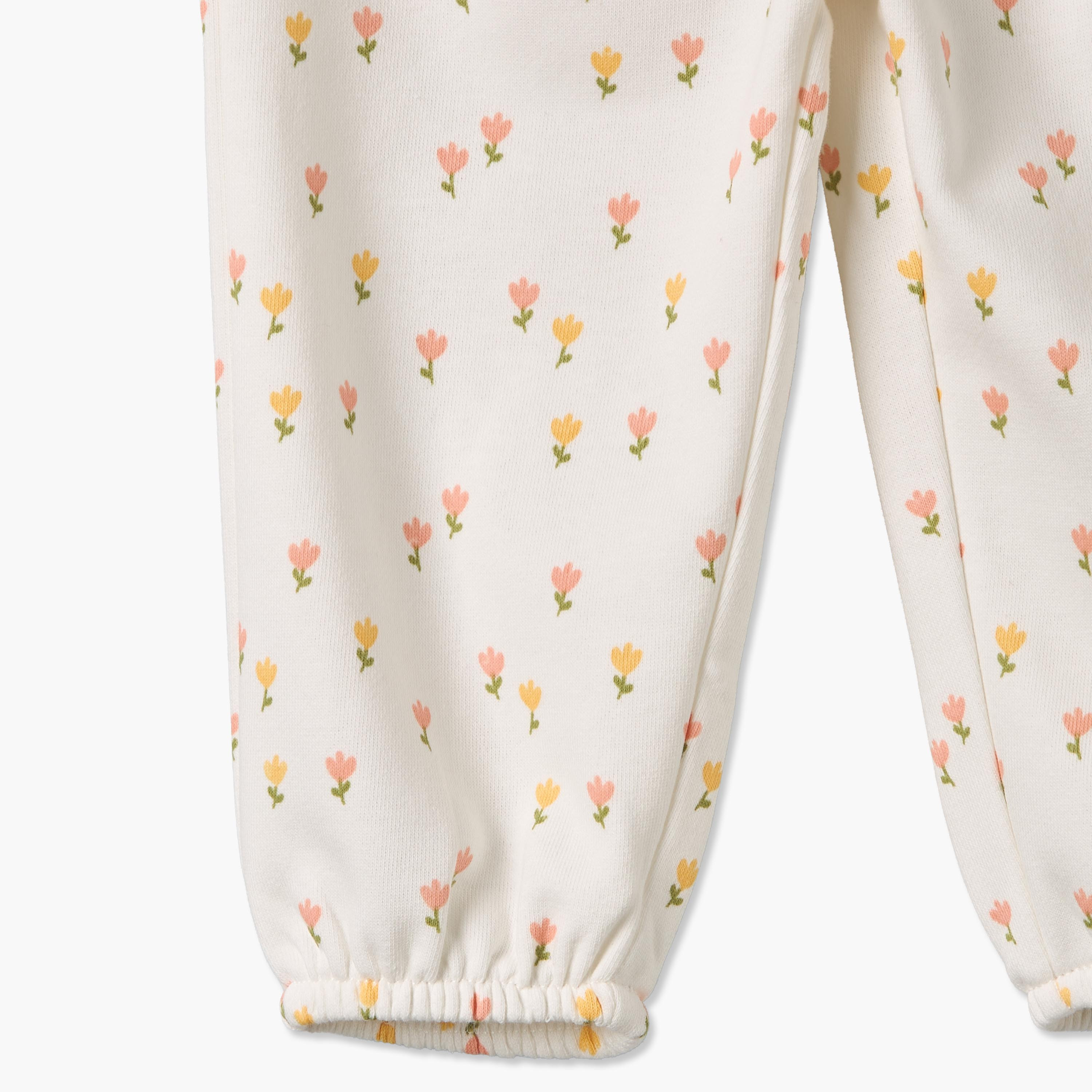 Juniors Elasticated Waist Joggers with Floral Print-baby-girls-clothing-bottoms-joggersandtrackpants-image-4