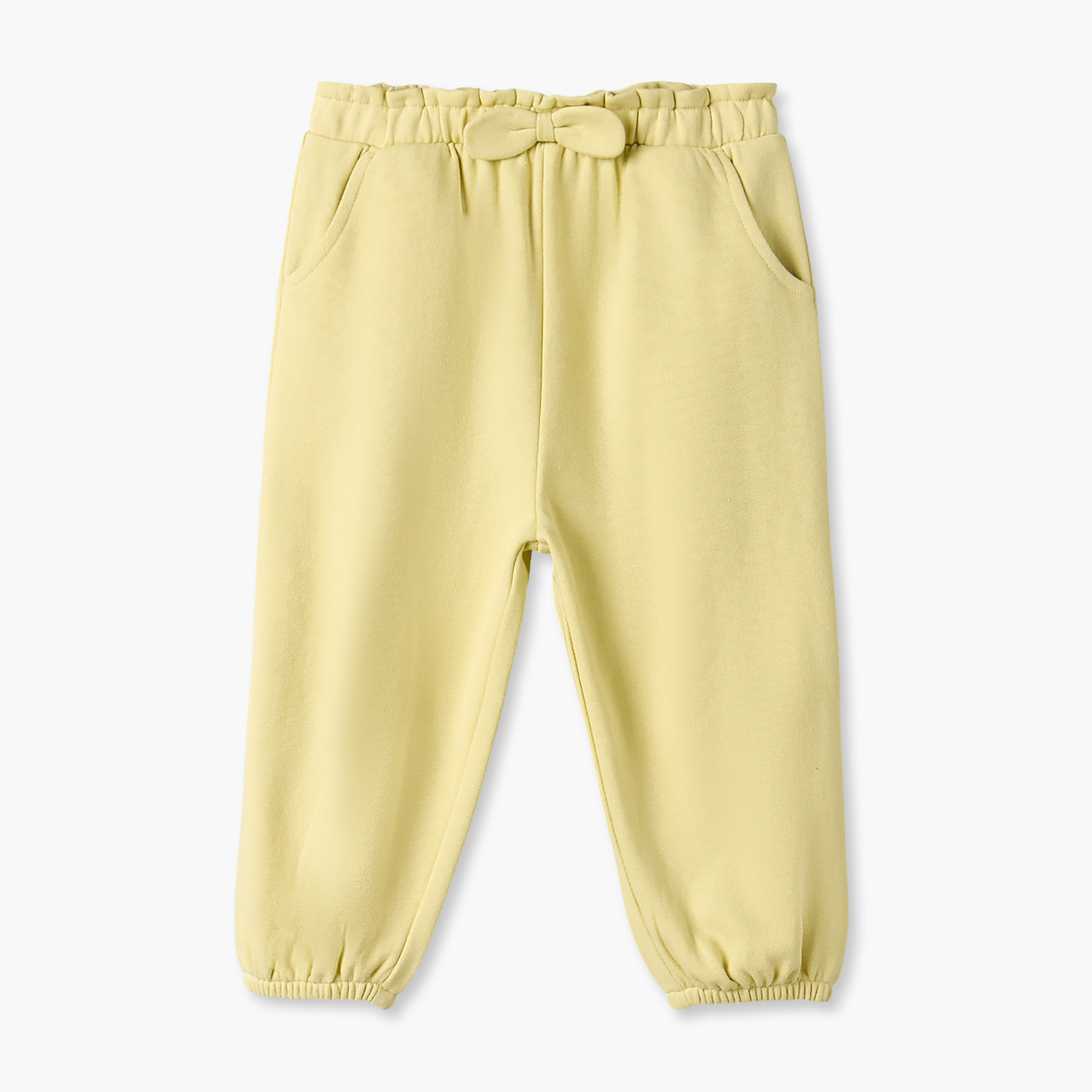 Juniors Elasticated Joggers with Bow Detail-baby-girls-clothing-bottoms-joggersandtrackpants-image-2