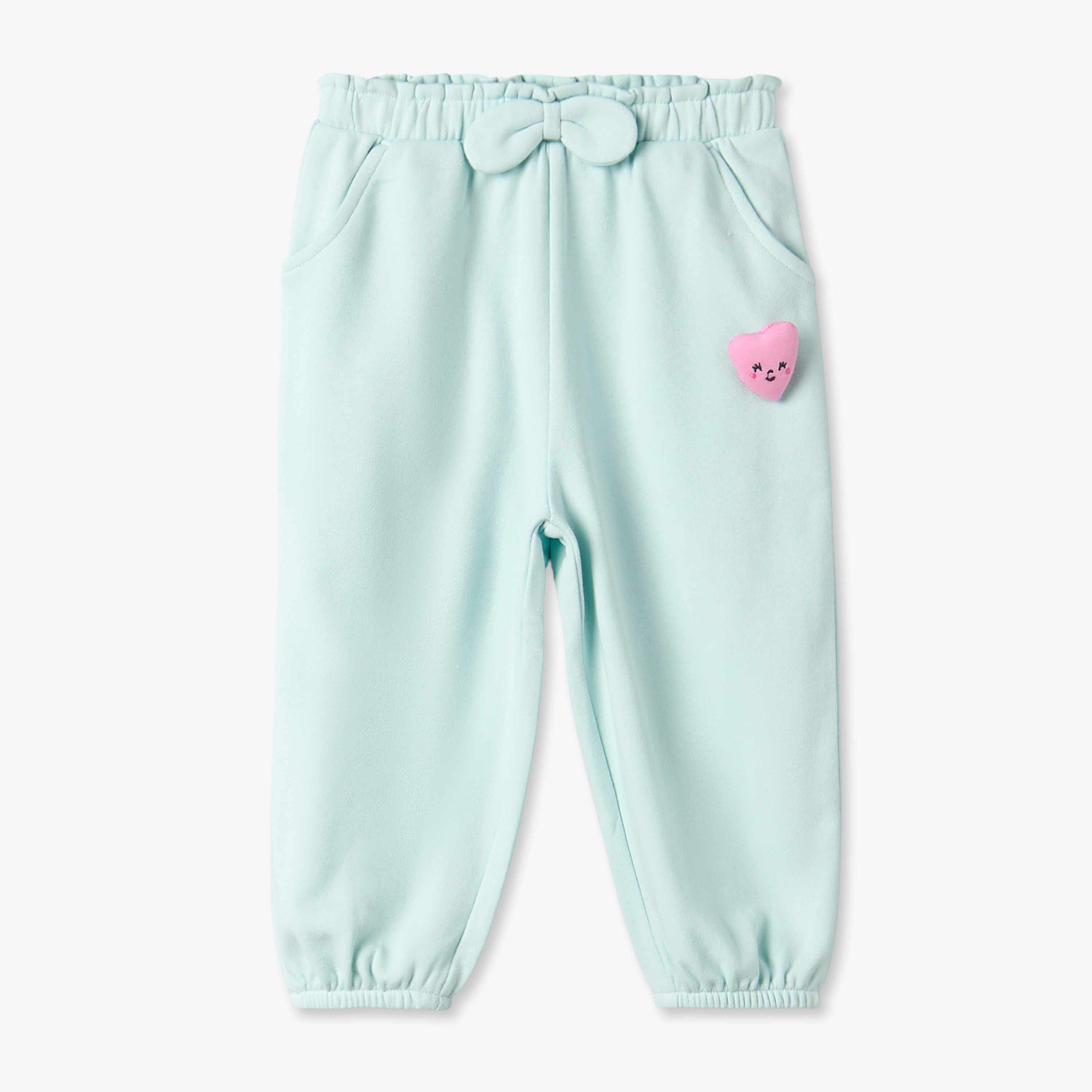 Juniors Elasticated Joggers with Bow Detail-baby-girls-clothing-bottoms-joggersandtrackpants-image-2