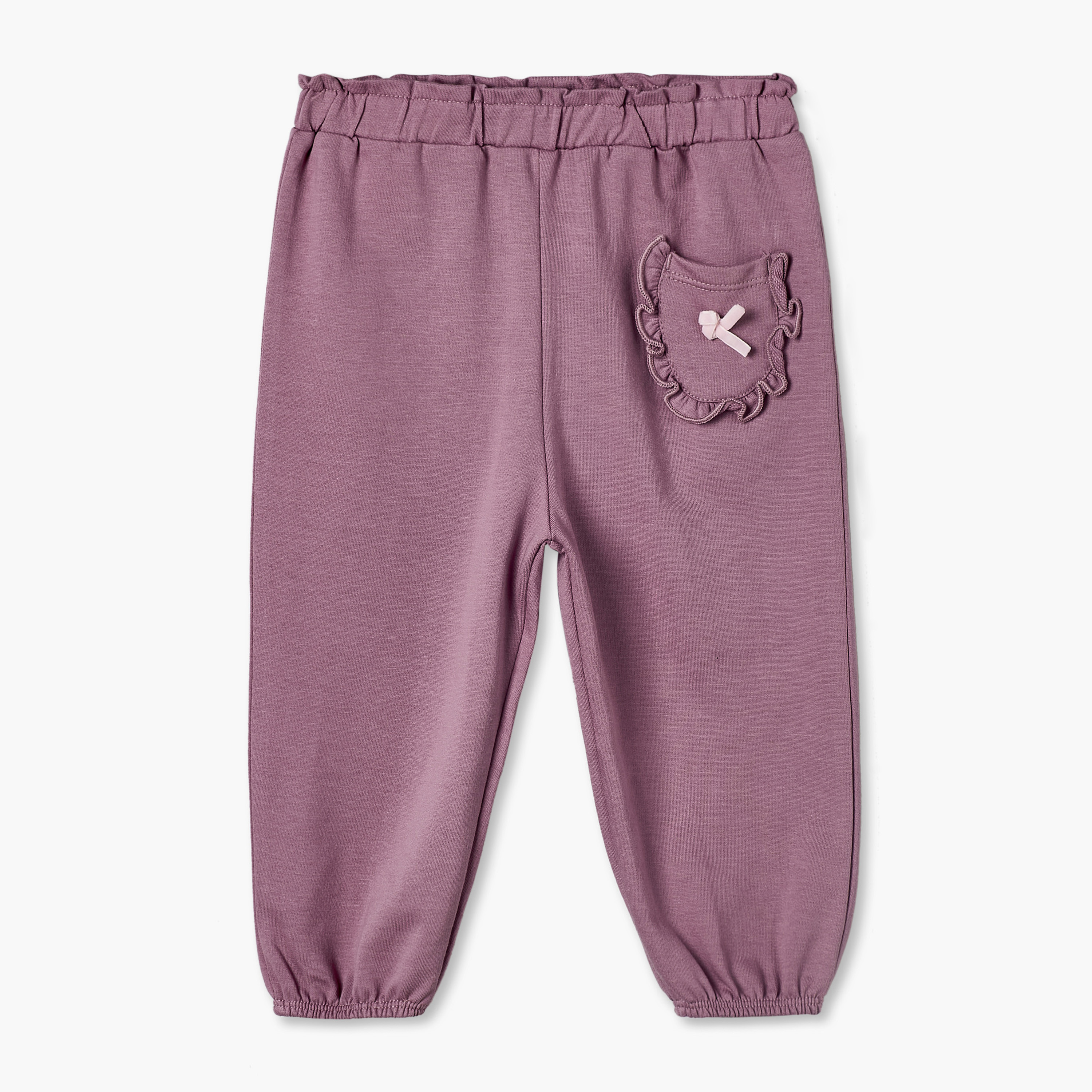 Pack of 2 Juniors Elasticated Joggers with Heart Print-baby-girls-clothing-bottoms-joggersandtrackpants-image-4