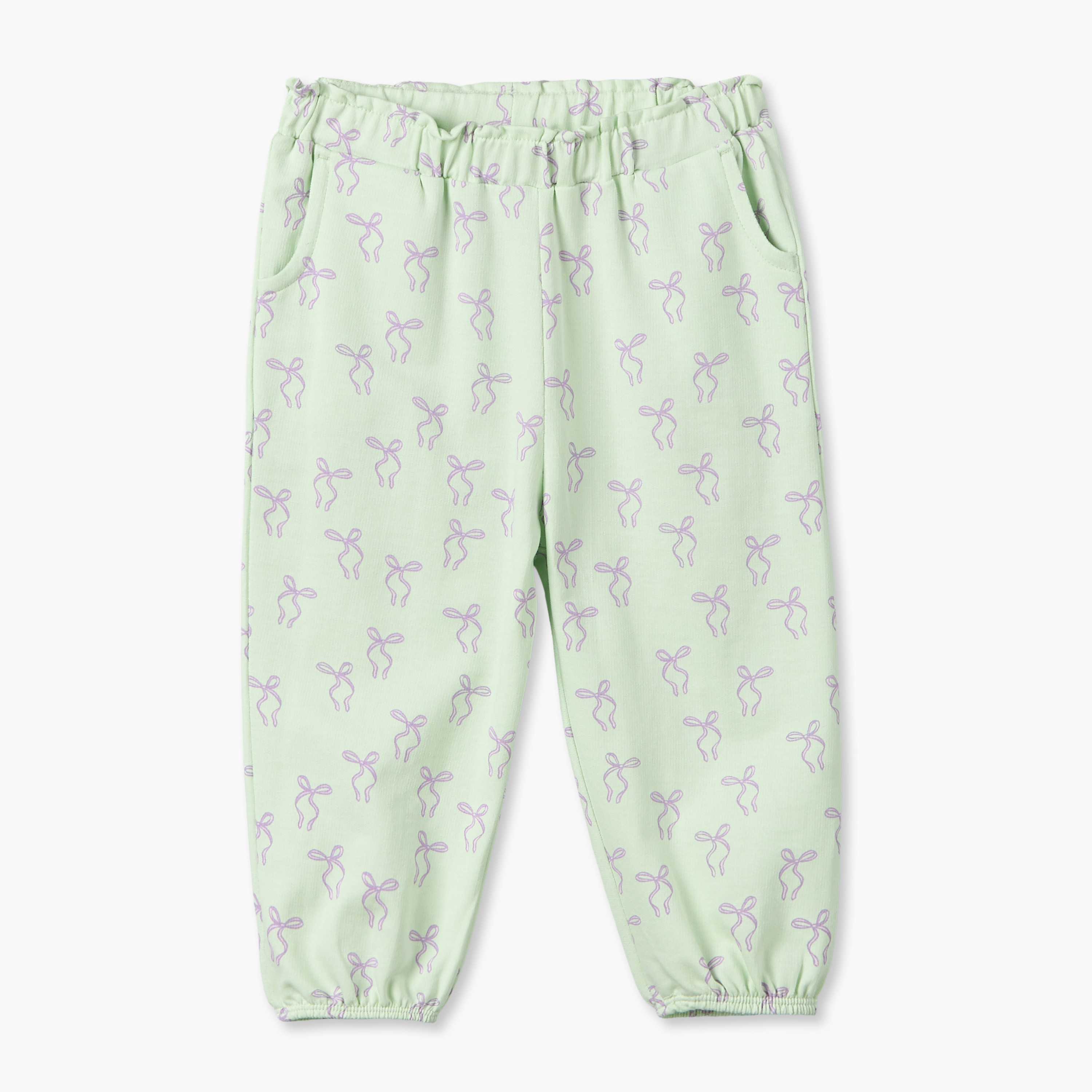 بنطلونات رياضية بخصر مطاطي من جونيورز - عبوة من قطعتين-baby-girls-clothing-bottoms-joggersandtrackpants-image-3