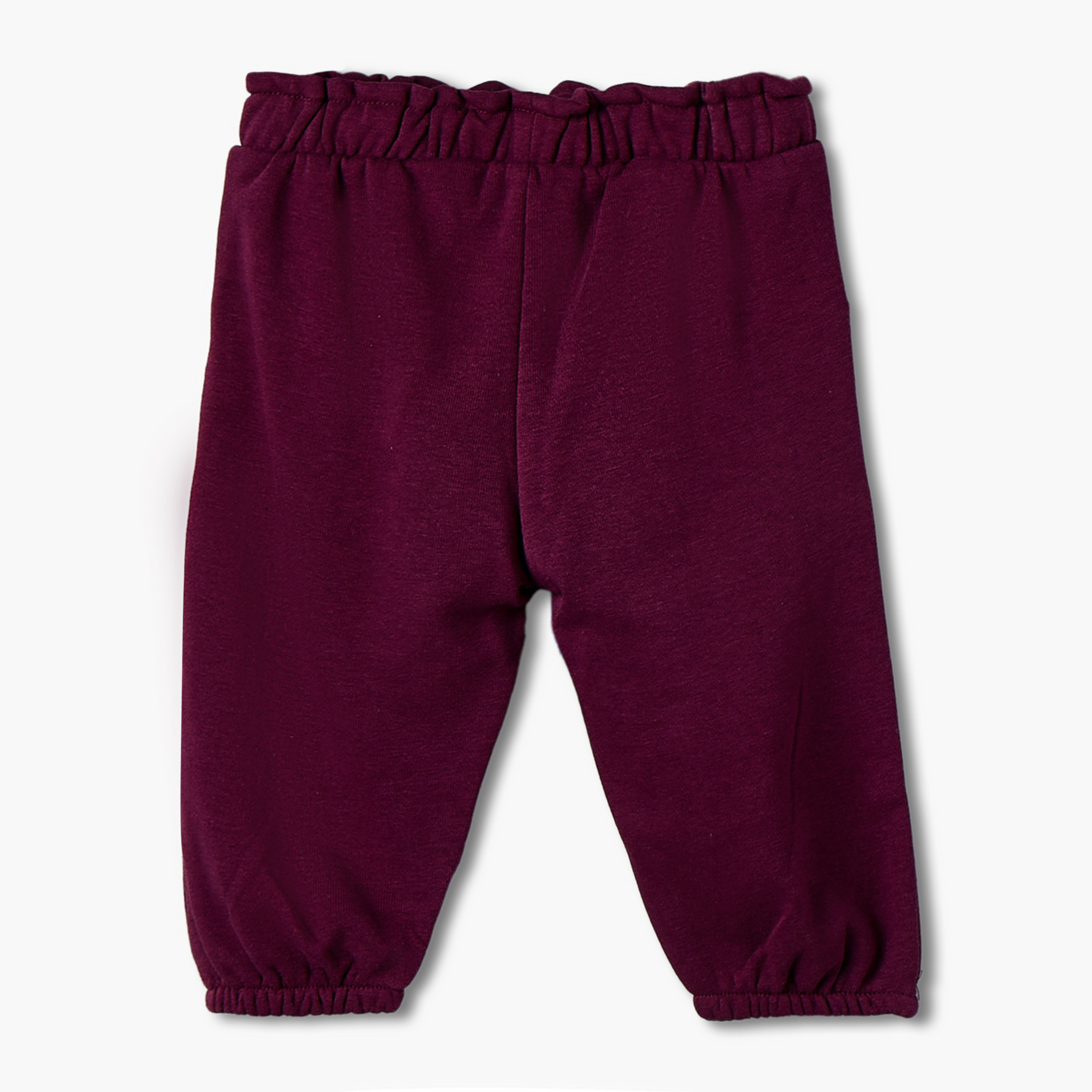 Juniors Elasticated Waist Joggers with Butterfly Print-baby-girls-clothing-bottoms-joggersandtrackpants-image-2