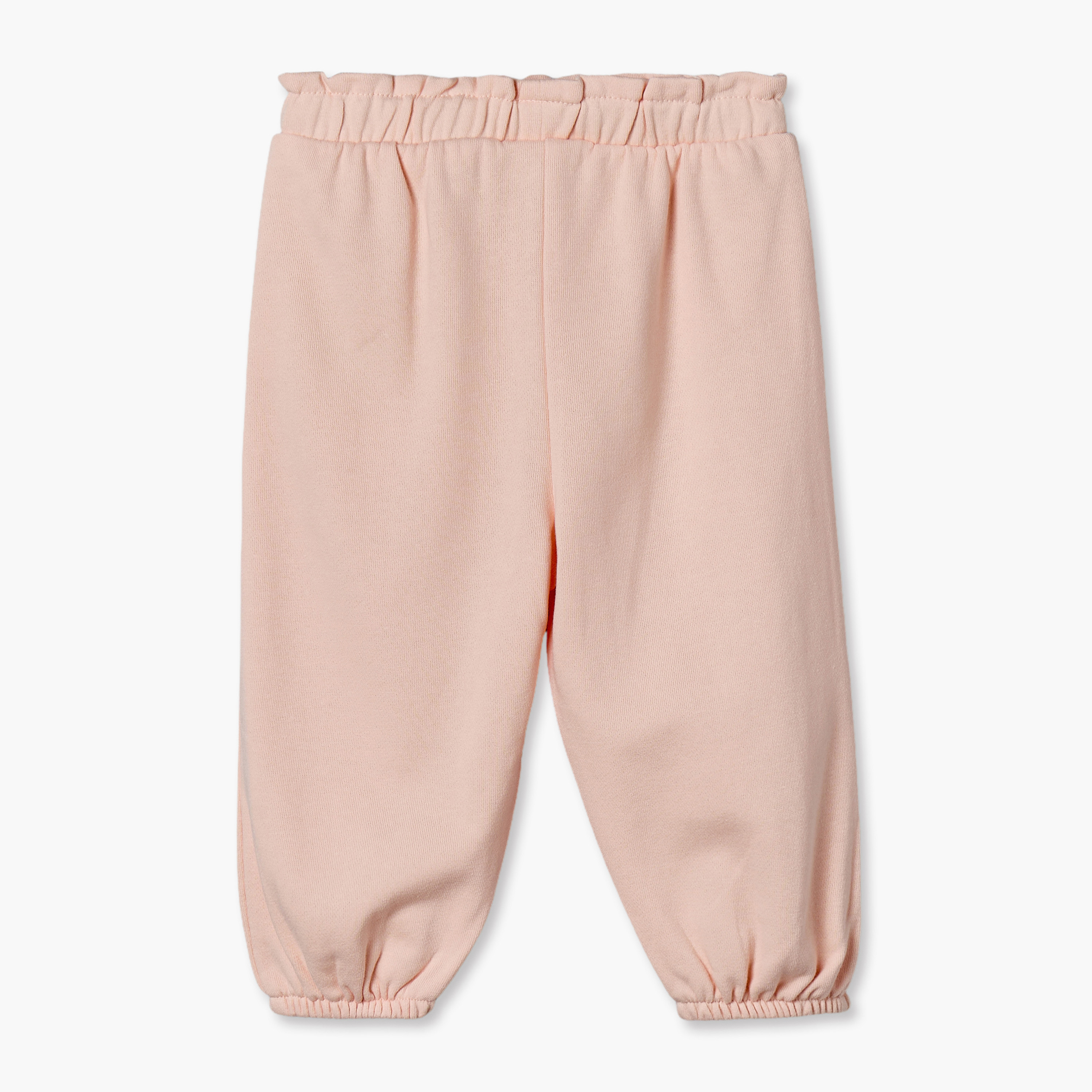 بنطلون رياضي بخصر مطاطي وجيب بكشكش من جونيورز - عبوة من قطعتين-baby-girls-clothing-bottoms-joggersandtrackpants-image-4