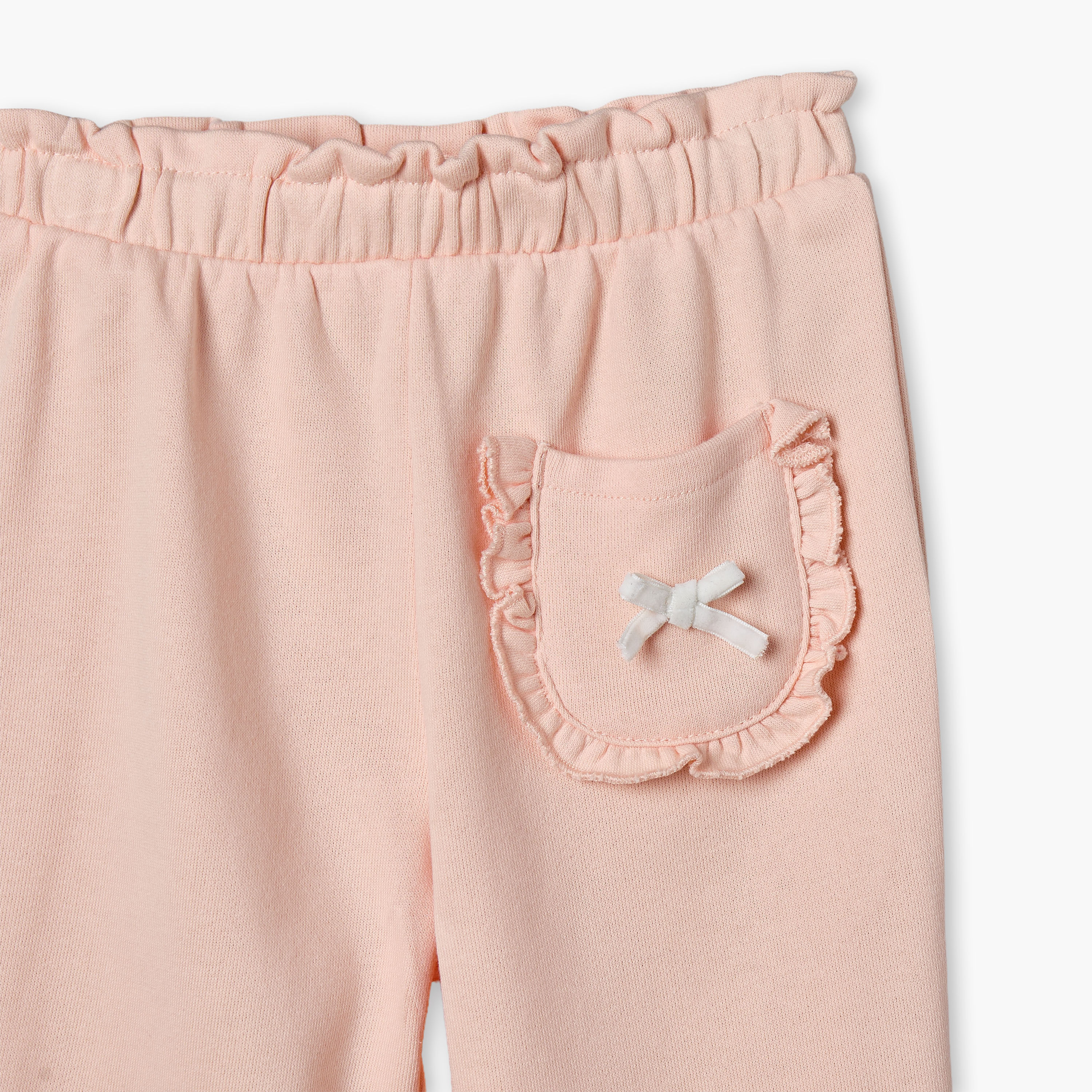 بنطلون رياضي بخصر مطاطي وجيب بكشكش من جونيورز - عبوة من قطعتين-baby-girls-clothing-bottoms-joggersandtrackpants-image-5