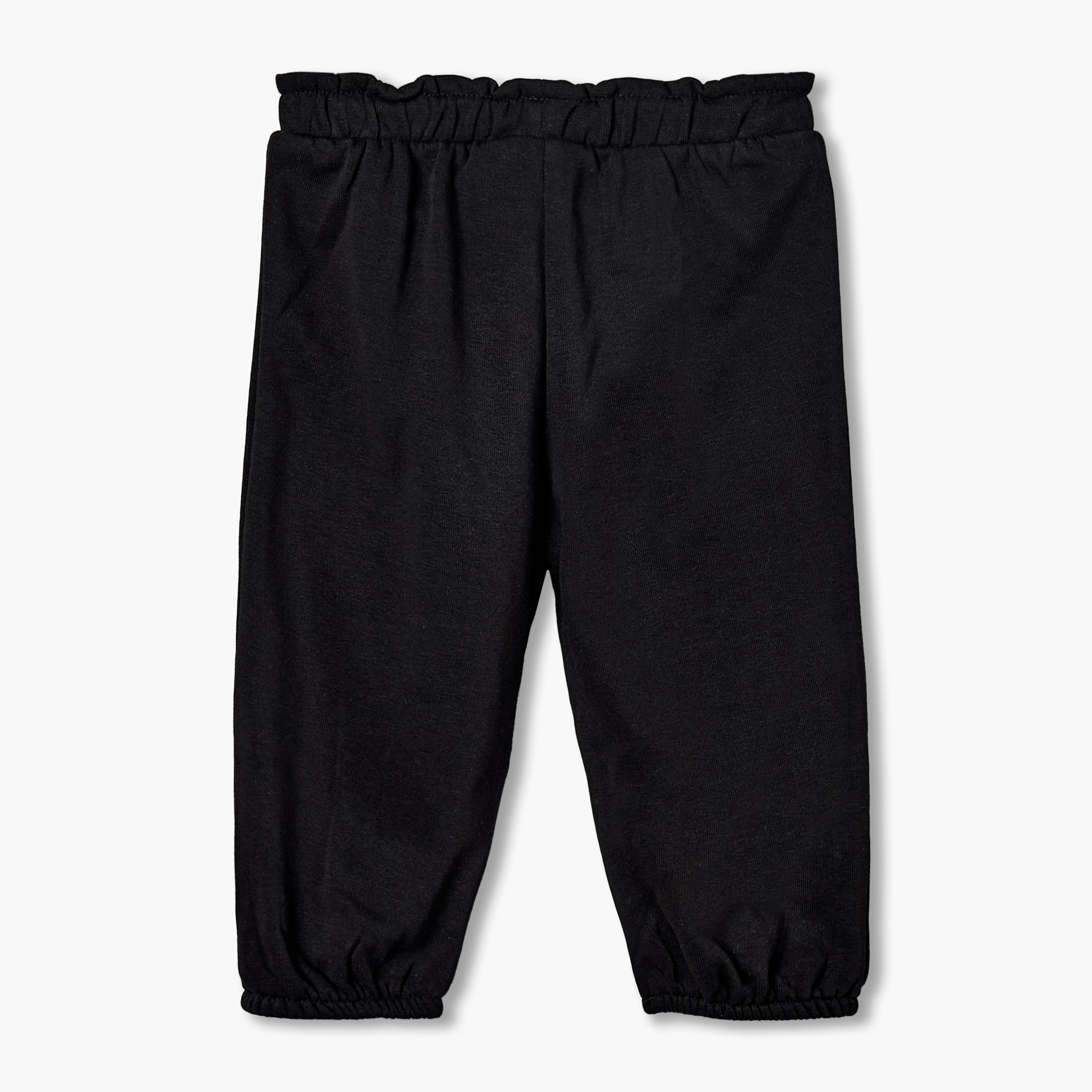 بنطلون رياضي بخصر مطاطي وجيوب بكشكش من جونيورز - طقم من قطعتين-baby-girls-clothing-bottoms-joggersandtrackpants-image-4