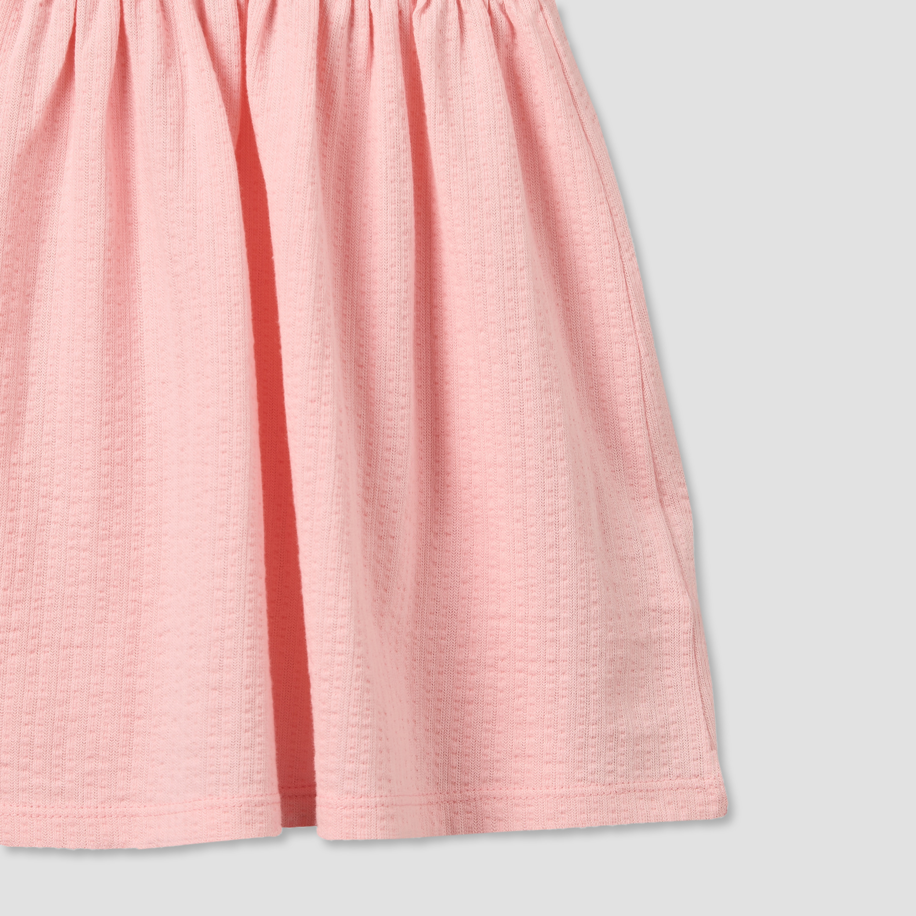 Juniors Round Neck Short Sleeves Knee Length Dress with Bow Detail-baby-girls-clothing-dressesandjumpsuits-image-5