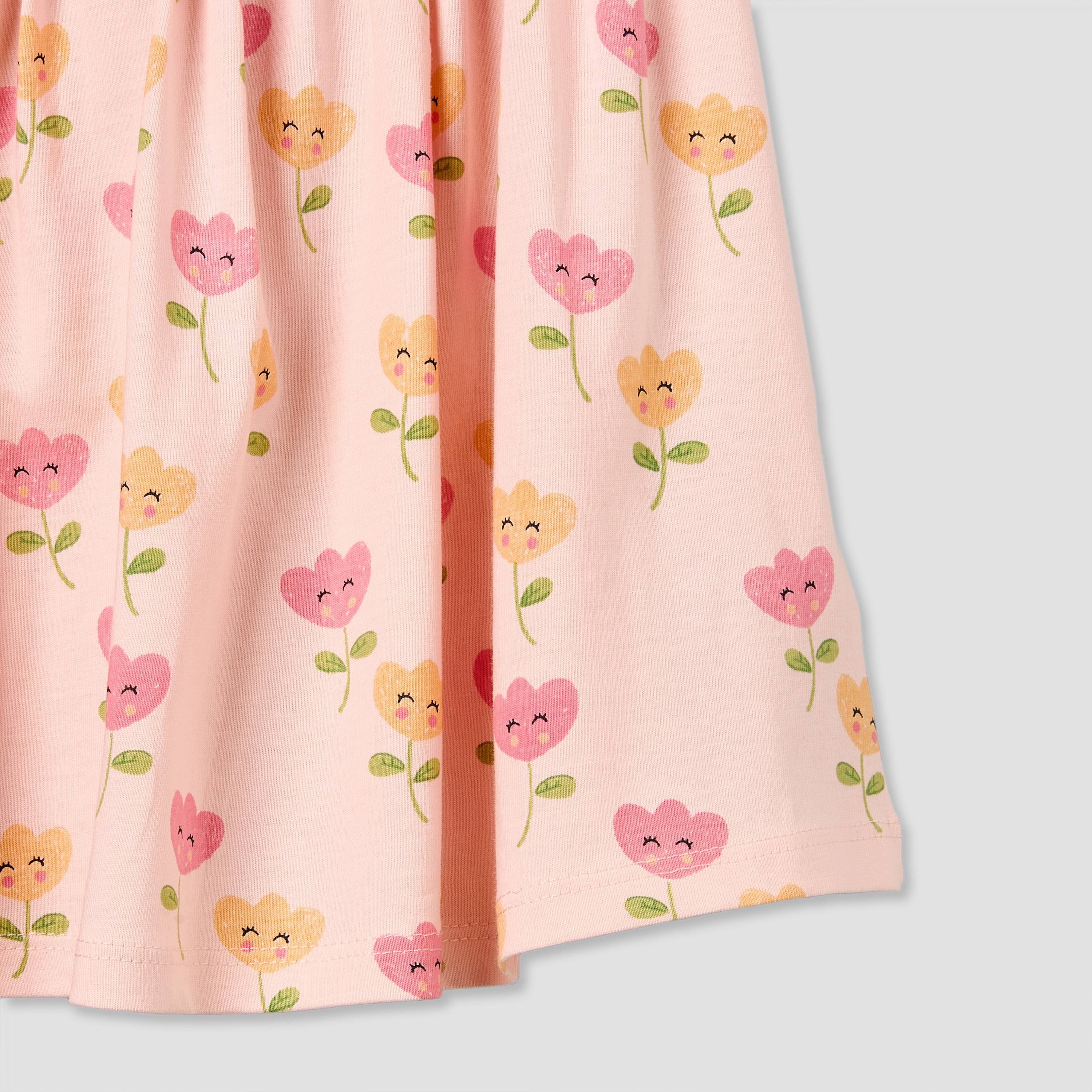 Juniors Round Neck Sleeveless Knee Length A-line Dress with Floral Print-baby-girls-clothing-dressesandjumpsuits-image-5