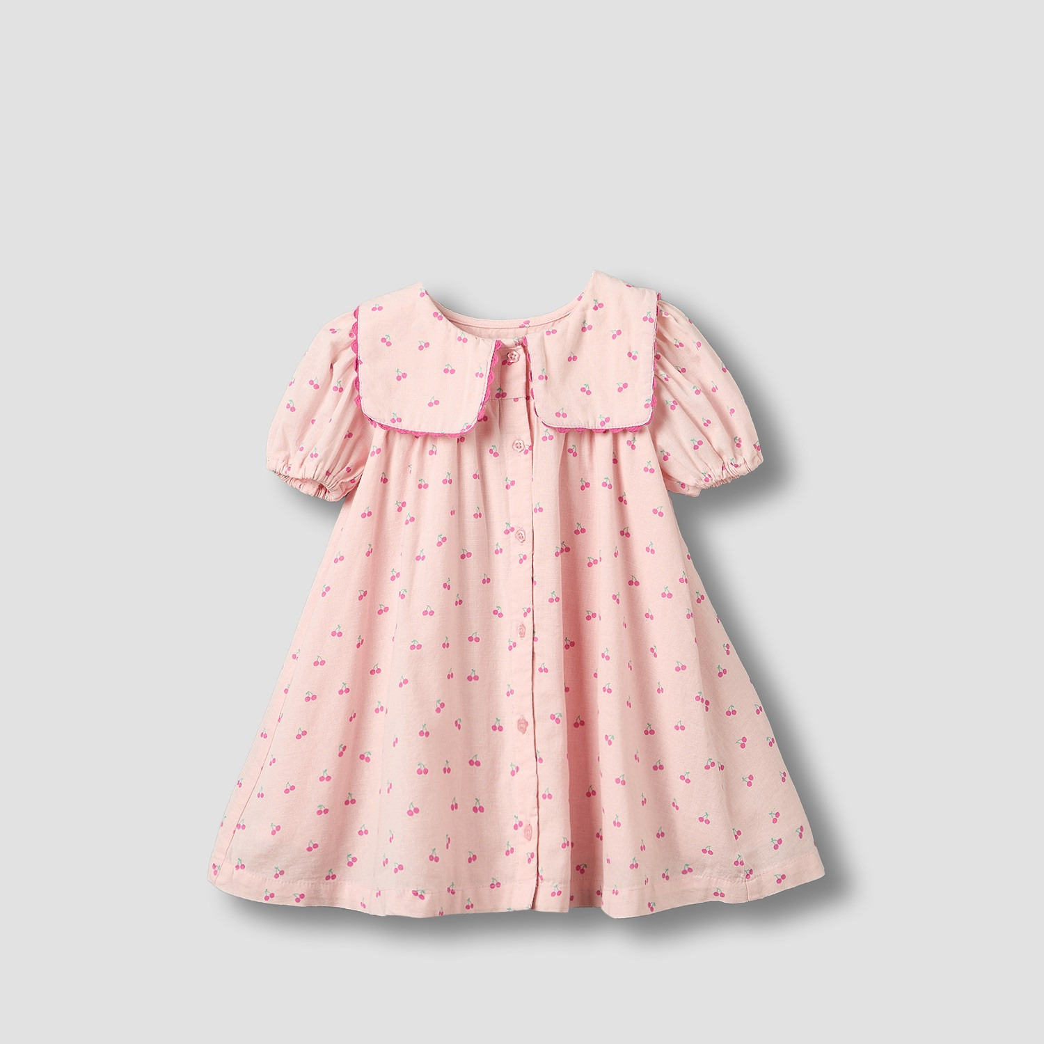 فستان إيه لاين طول الركبة بياقة بحار وأكمام قصيرة وطبعات من جونيورز-baby-girls-clothing-dressesandjumpsuits-image-2