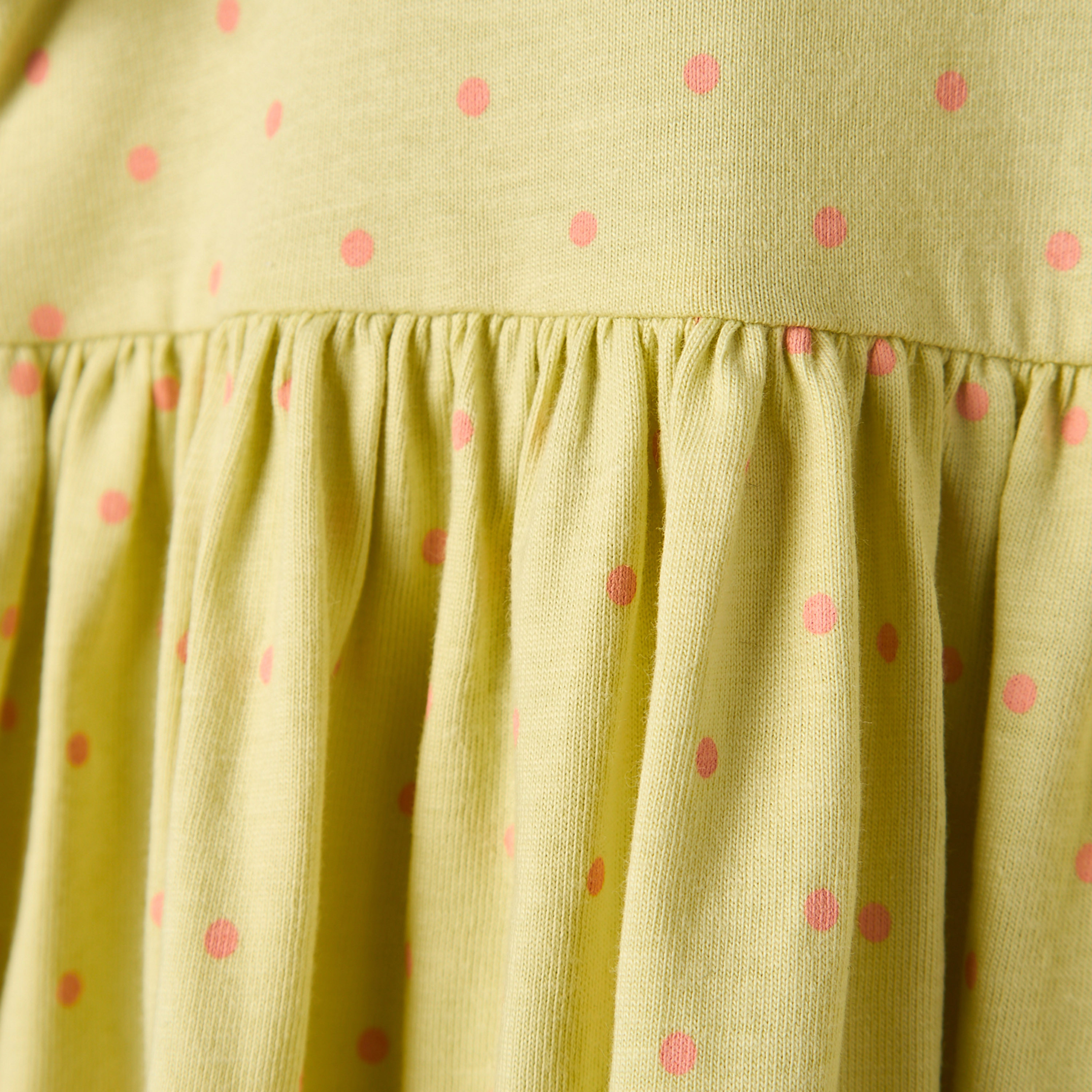 Juniors Peter Pan Short Sleeves Knee Length A-line Dress with Polka Dot Print-baby-girls-clothing-dressesandjumpsuits-image-5