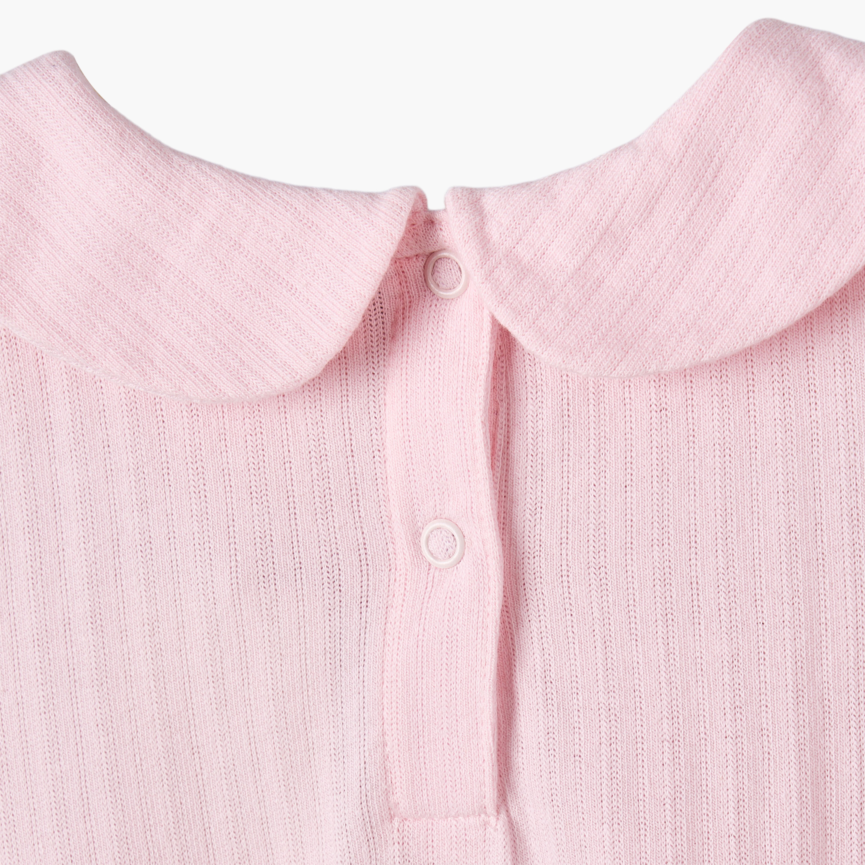 Juniors Round Neck Long Sleeves  Knee Length Dress with Bow Accent-baby-girls-clothing-dressesandjumpsuits-image-5
