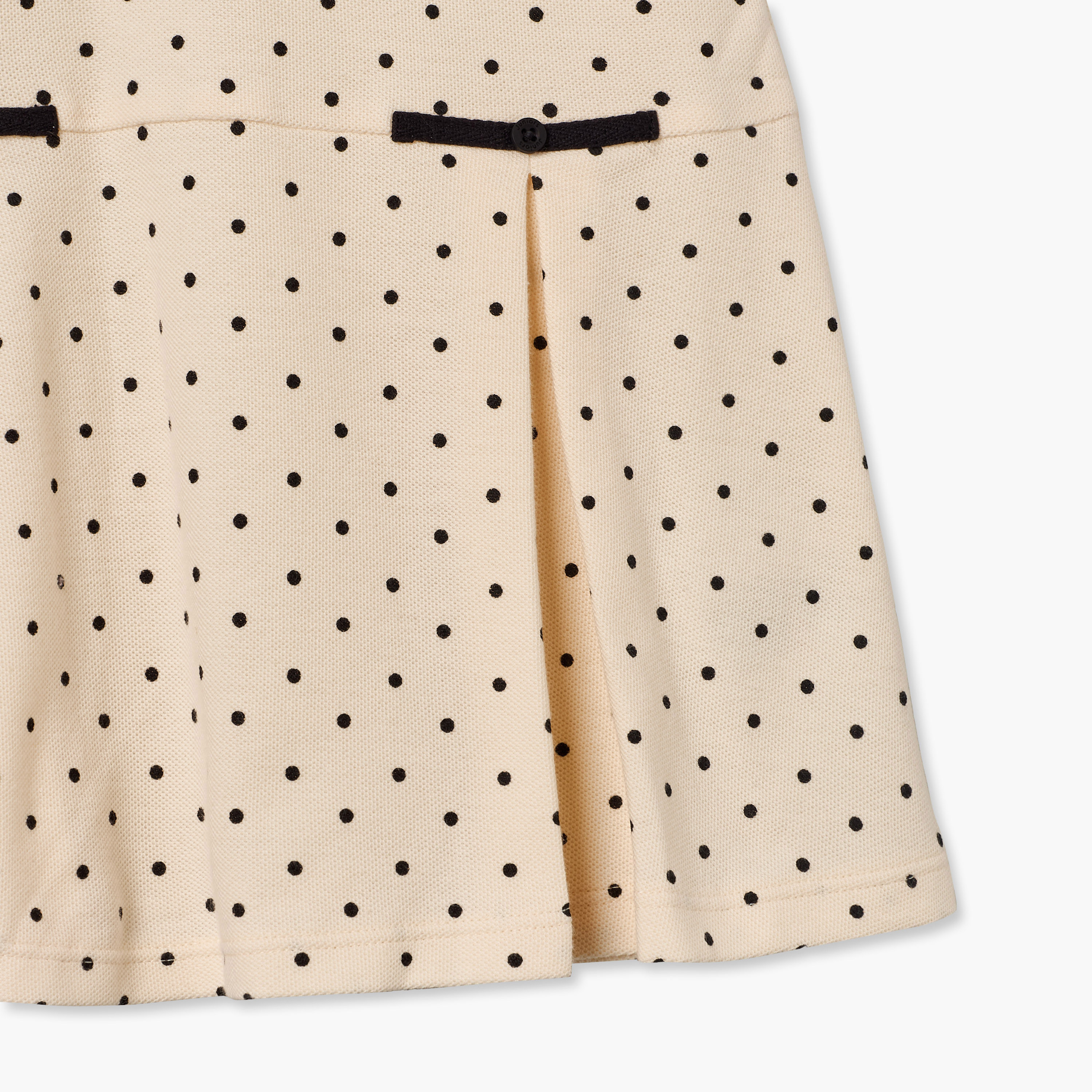 فستان بياقة بيتر بان وأكمام قصيرة بطول الركبة وطبعات منقطة من جونيورز-baby-girls-clothing-dressesandjumpsuits-image-5