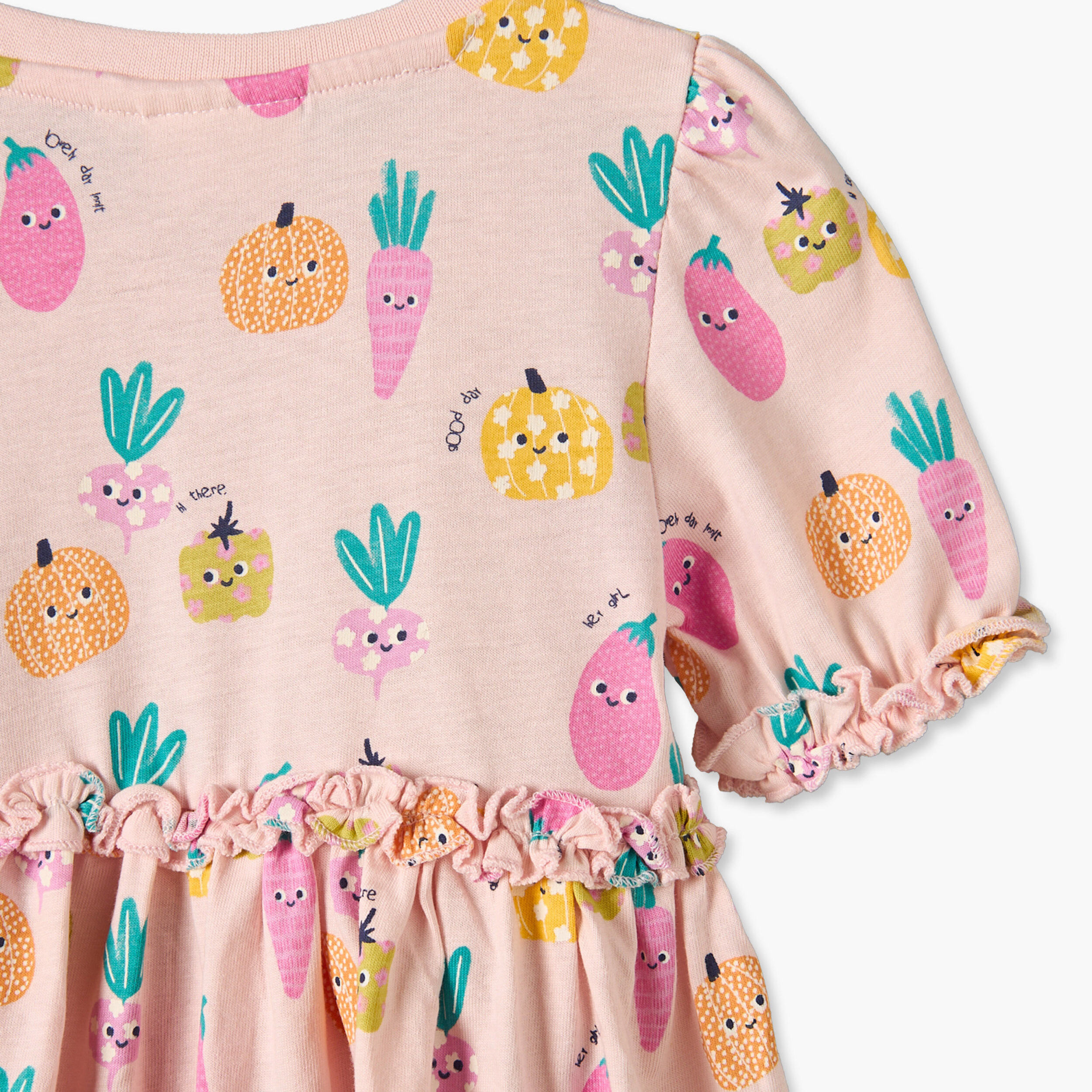 فستان طول الركبة برقبة مستديرة وأكمام قصيرة وطبعات من جونيورز - عبوة من قطعتين-baby-girls-clothing-dressesandjumpsuits-image-8