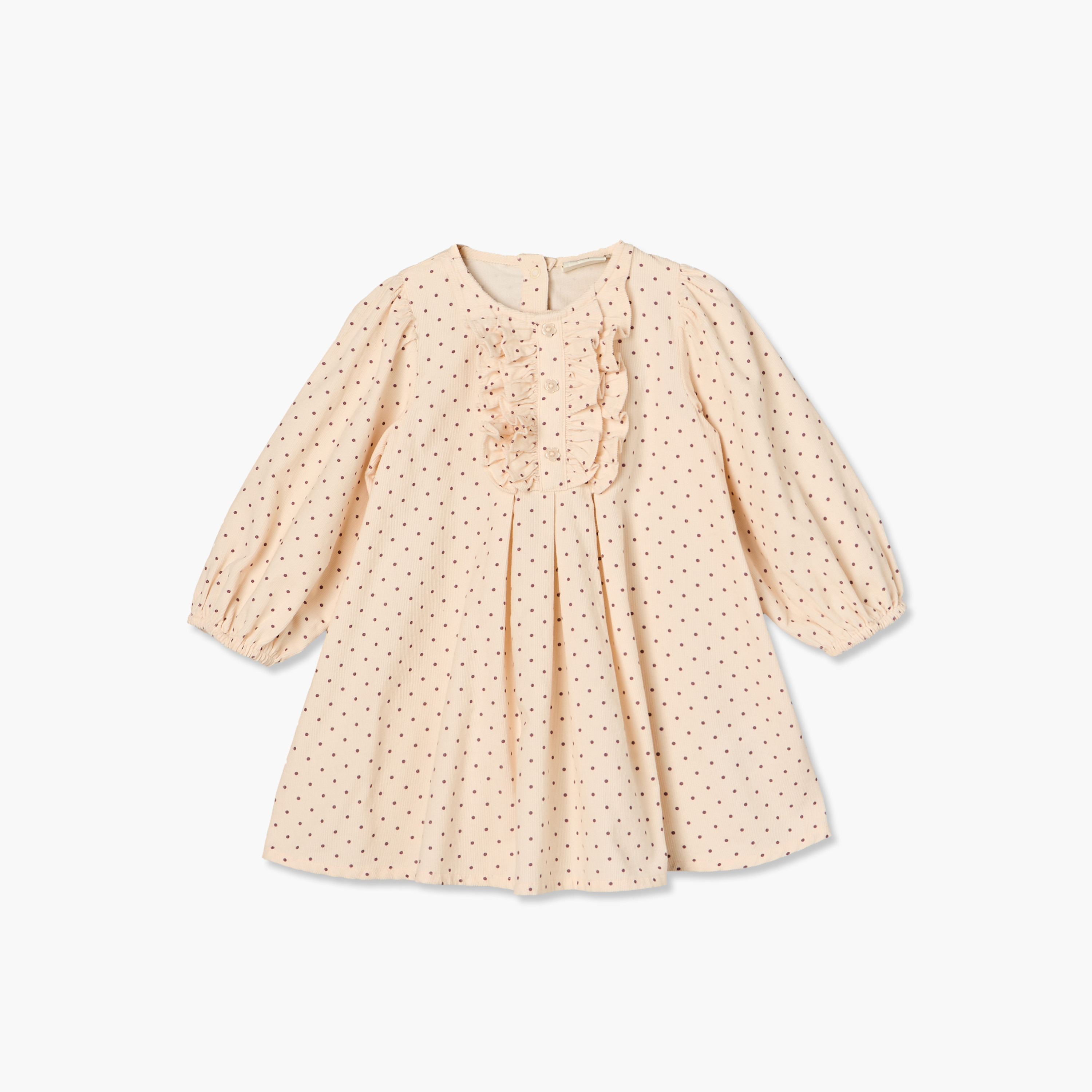 فستان طول الركبة بياقة ضيقة وأكمام طويلة بطبعات من جونيورز-baby-girls-clothing-dressesandjumpsuits-image-2