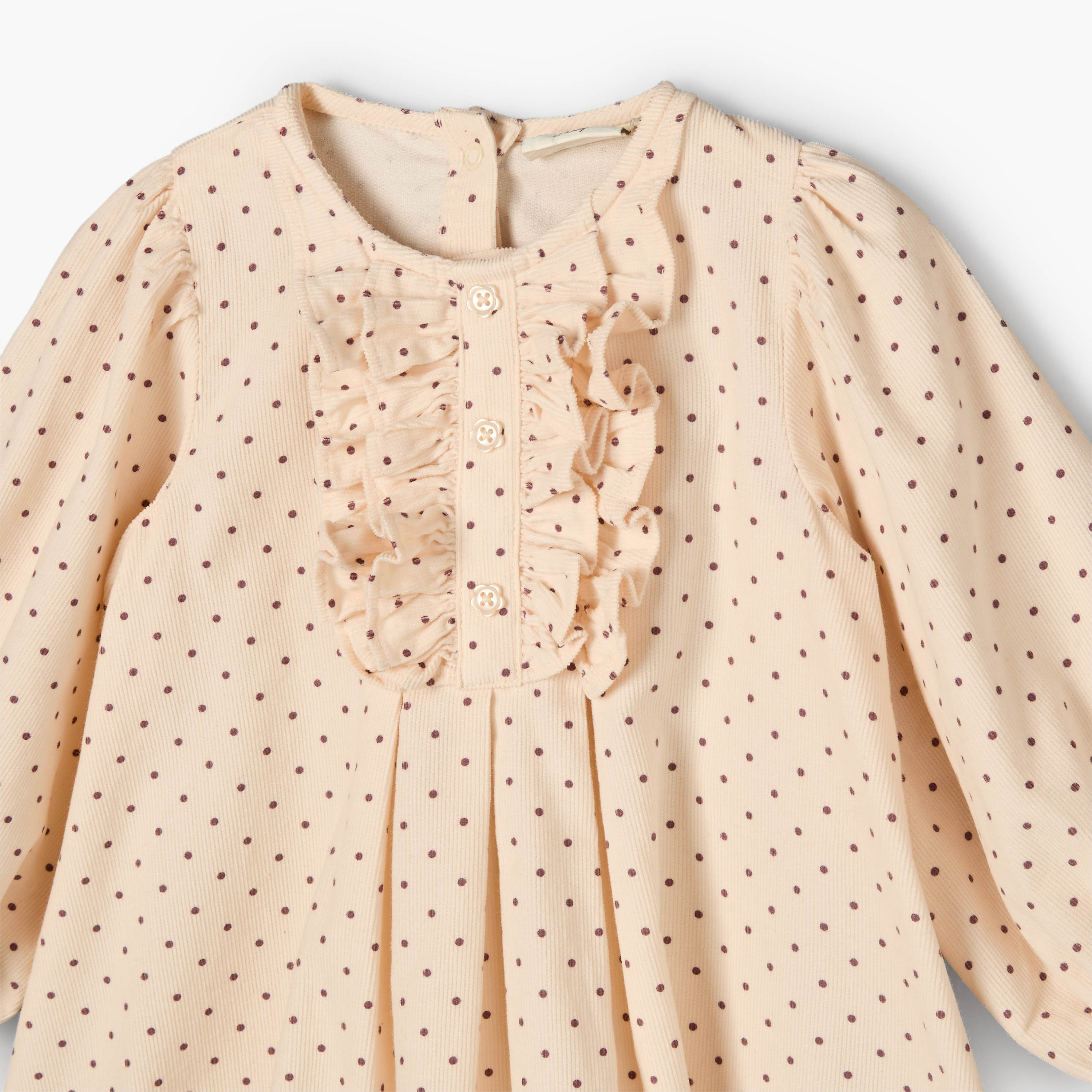 فستان طول الركبة بياقة ضيقة وأكمام طويلة بطبعات من جونيورز-baby-girls-clothing-dressesandjumpsuits-image-4
