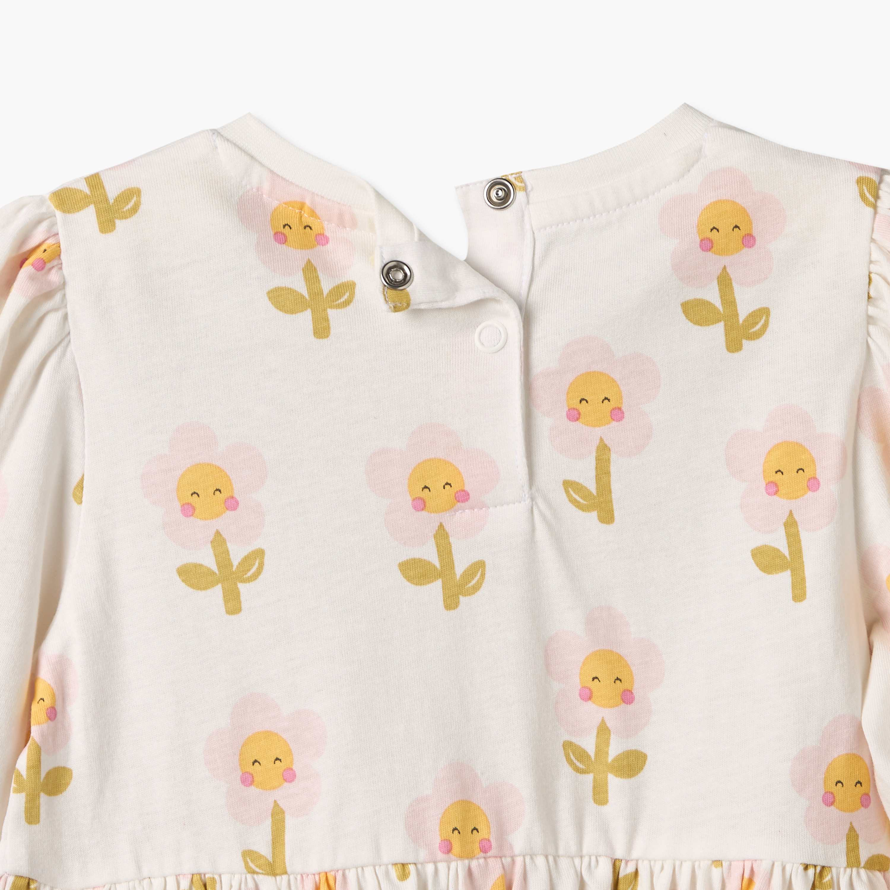 فستان طول الركبة بياقة مستديرة وأكمام طويلة وطبعات من جونيورز-baby-girls-clothing-dressesandjumpsuits-image-6