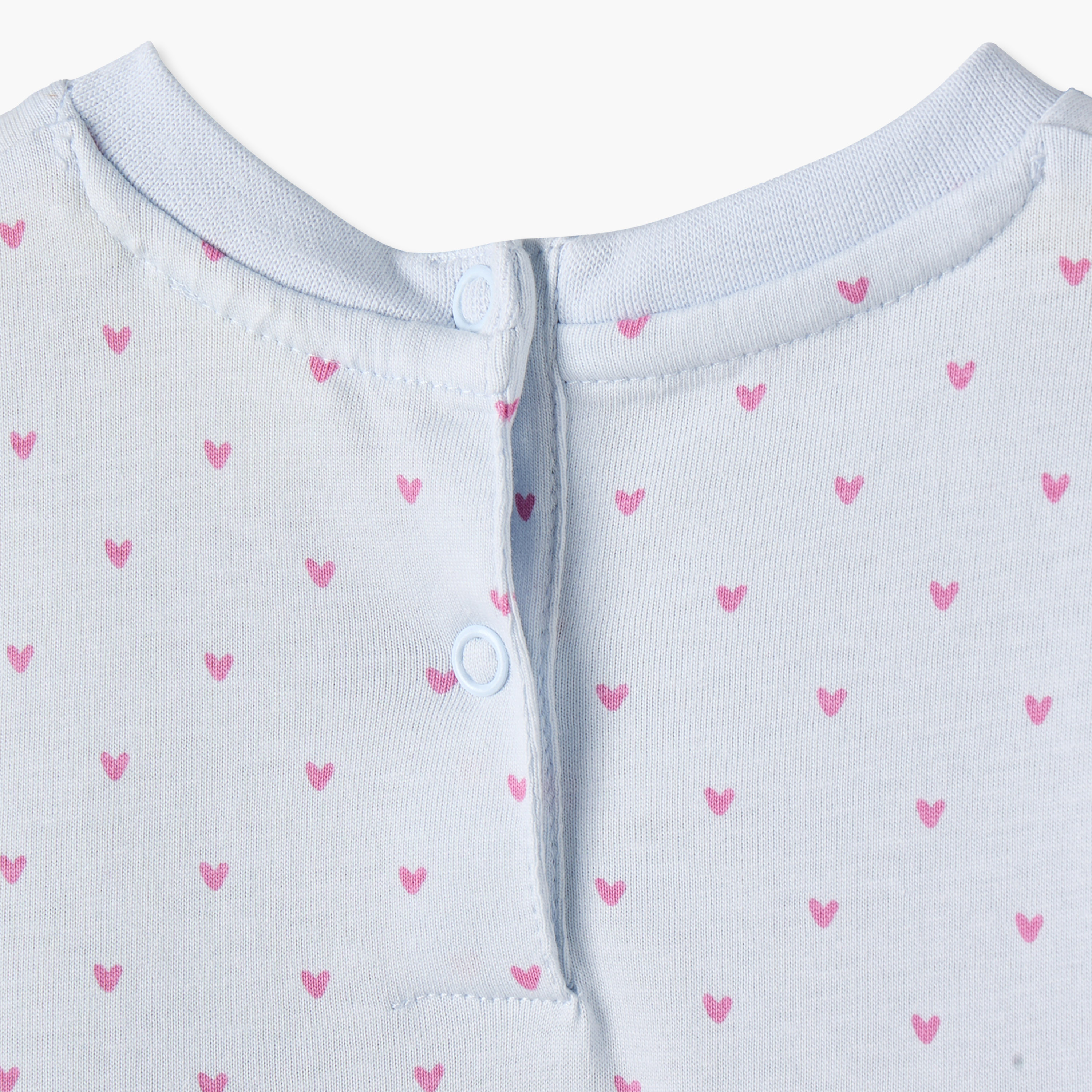 فستان بطول الركبة وياقة مستديرة وأكمام طويلة وطبعات قلب من جونيورز-baby-girls-clothing-dressesandjumpsuits-image-5