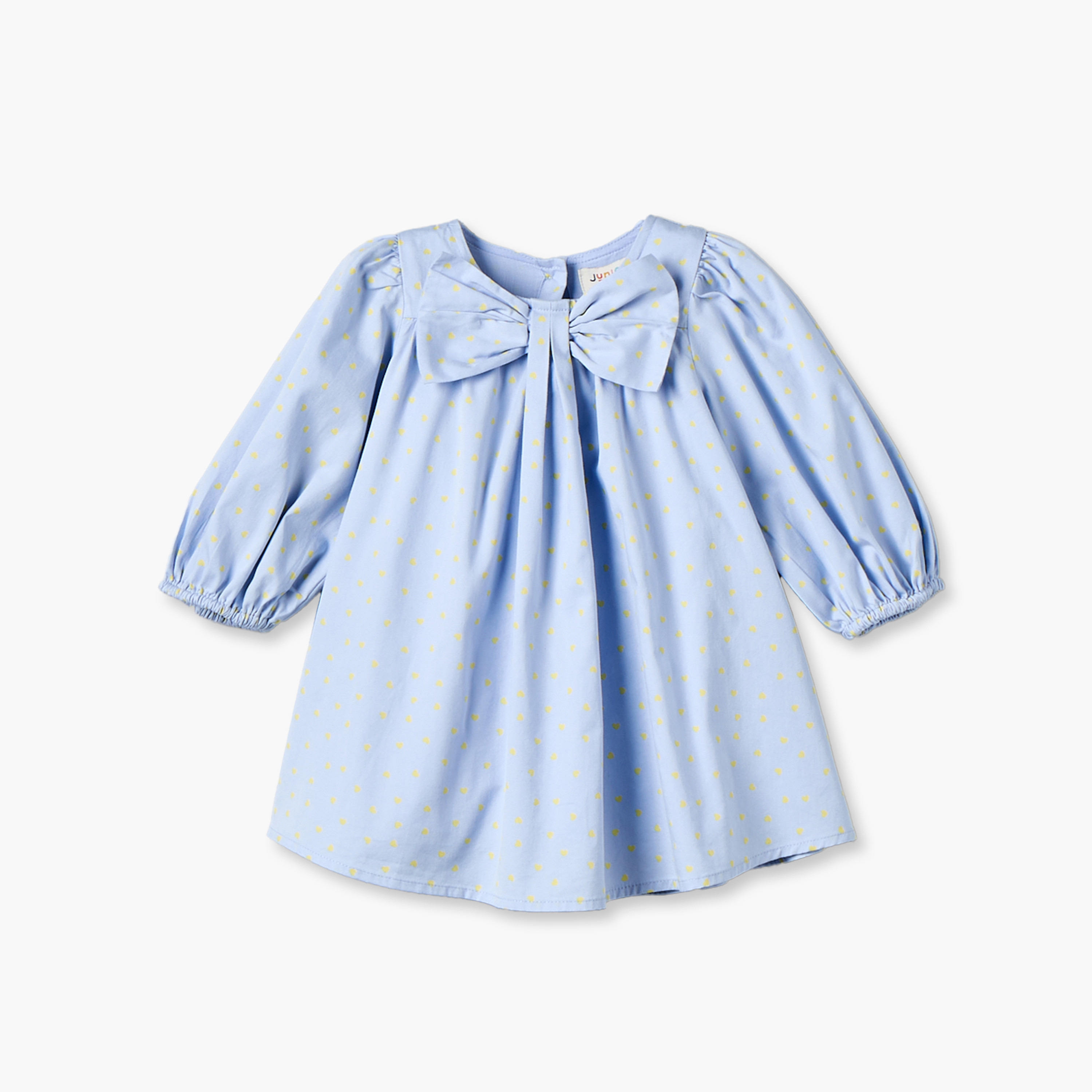 فستان طول الركبة بياقة مستديرة وأكمام طويلة وطبعات من جونيورز-baby-girls-clothing-dressesandjumpsuits-image-1