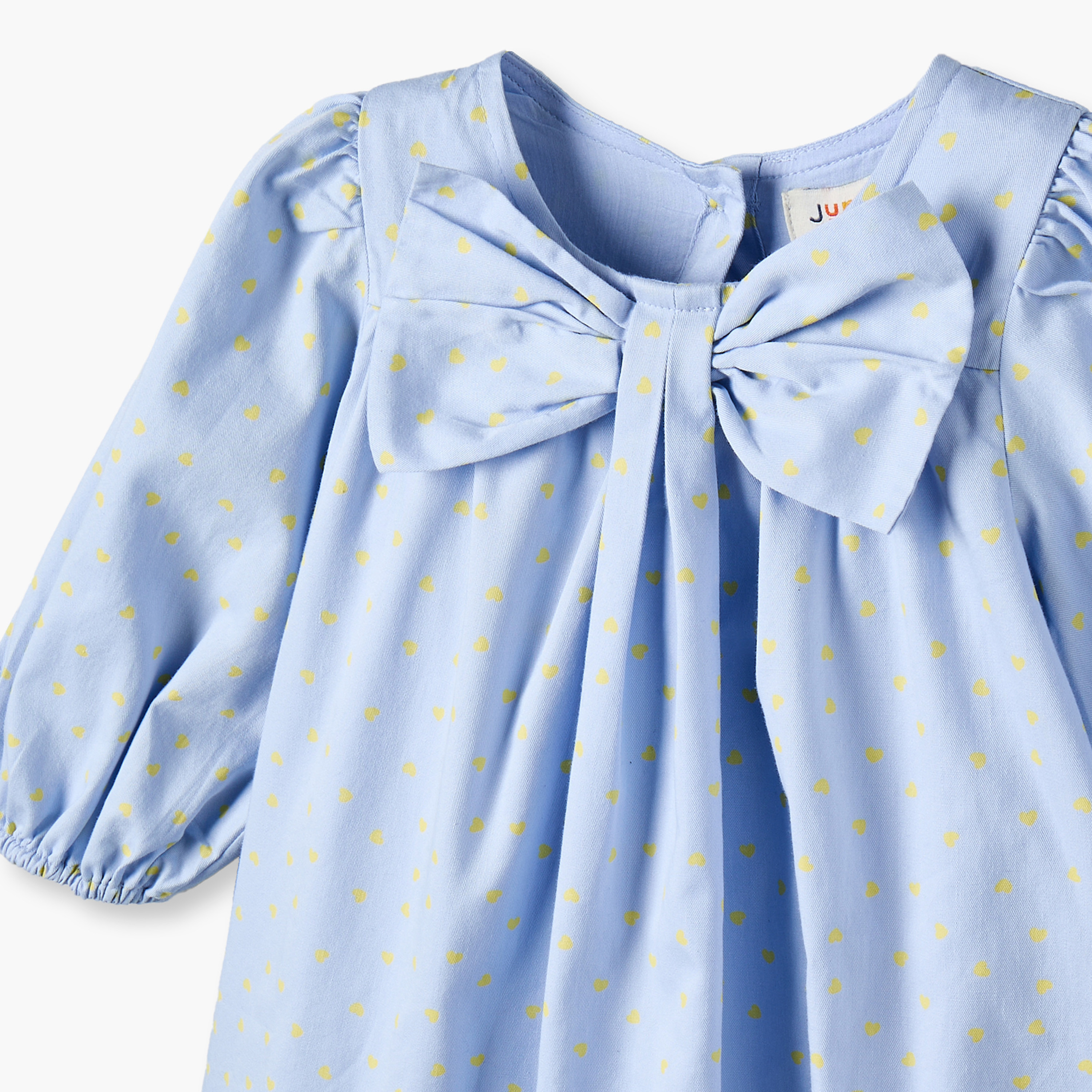فستان طول الركبة بياقة مستديرة وأكمام طويلة وطبعات من جونيورز-baby-girls-clothing-dressesandjumpsuits-image-3