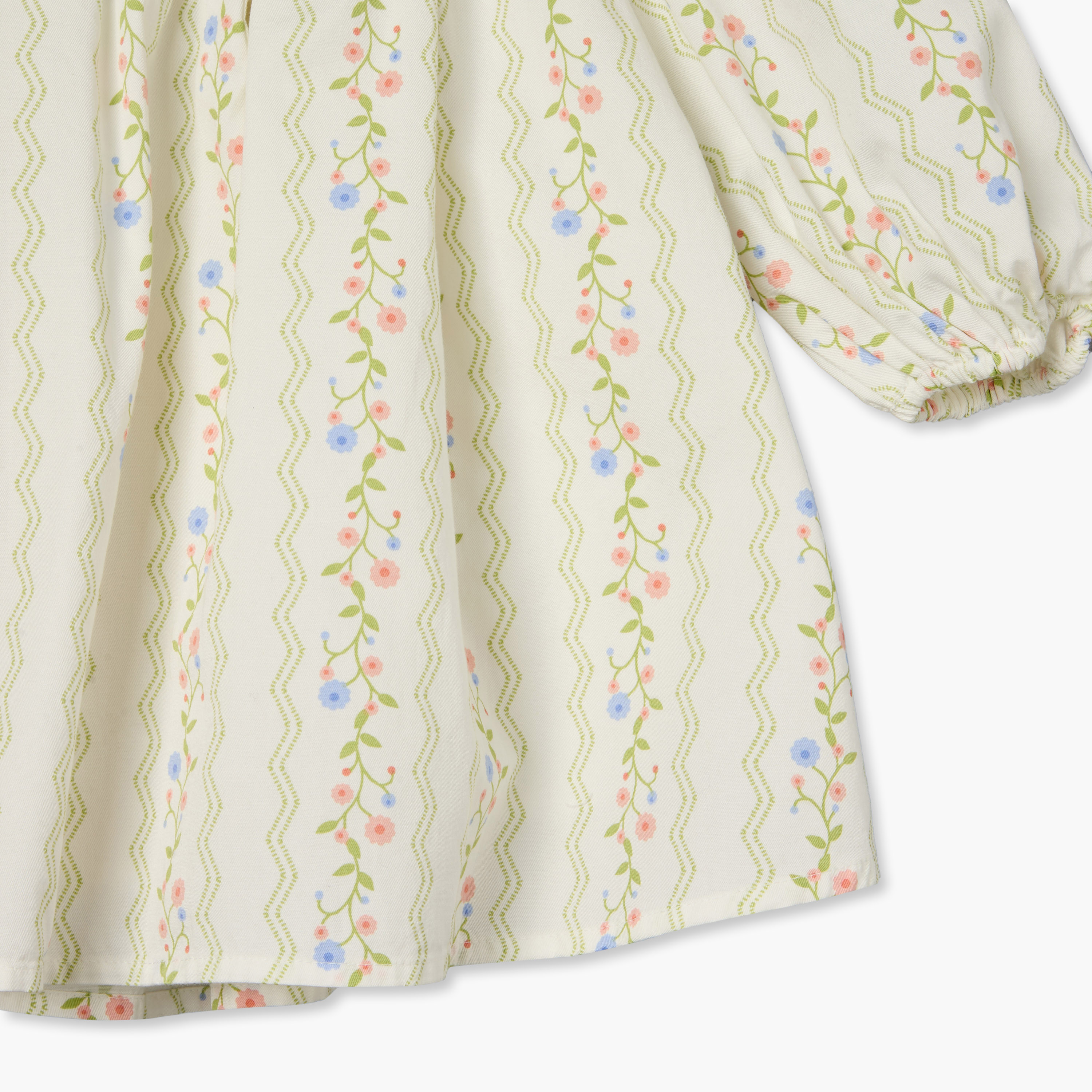Juniors Round Neck Long Sleeves Knee Length Dress with Floral Print-baby-girls-clothing-dressesandjumpsuits-image-4
