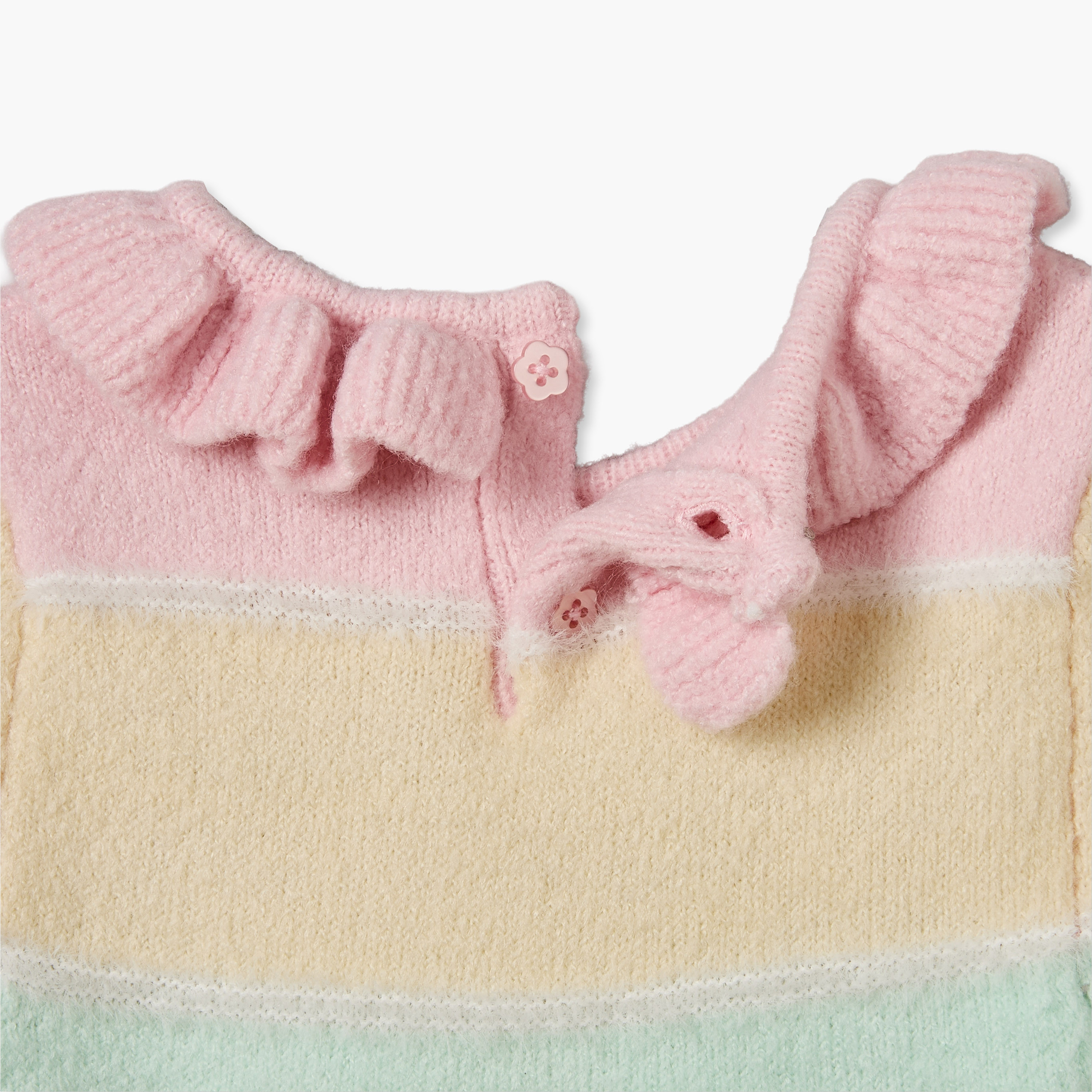 فستان إيه لاين بطول الركبة وياقة وأكمام طويلة مع كولون من جونيورز-baby-girls-clothing-winterwear-dresses-image-8