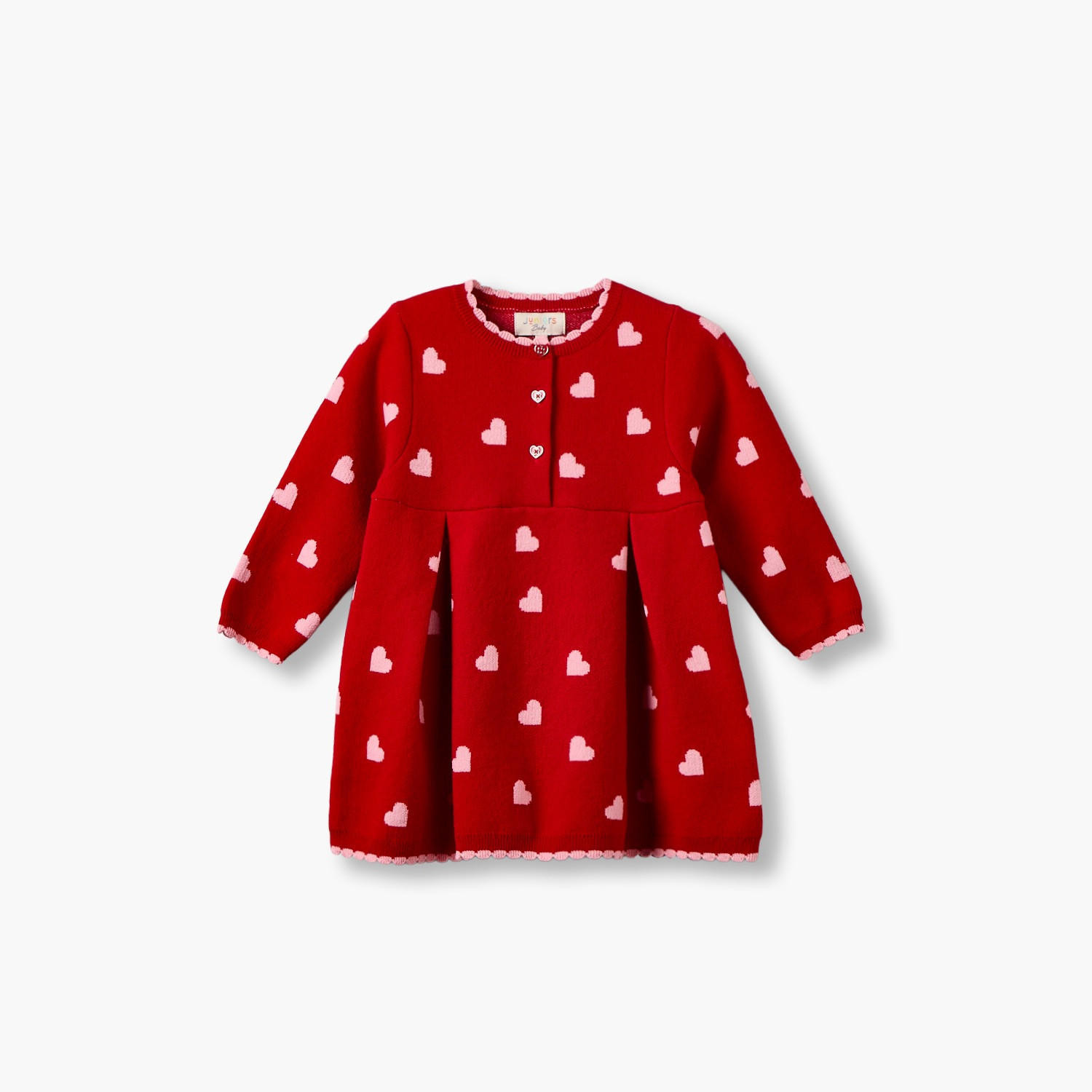 فستان إيه لاين طول الركبة بياقة مستديرة وطبعات من جونيورز-baby-girls-clothing-dressesandjumpsuits-image-2