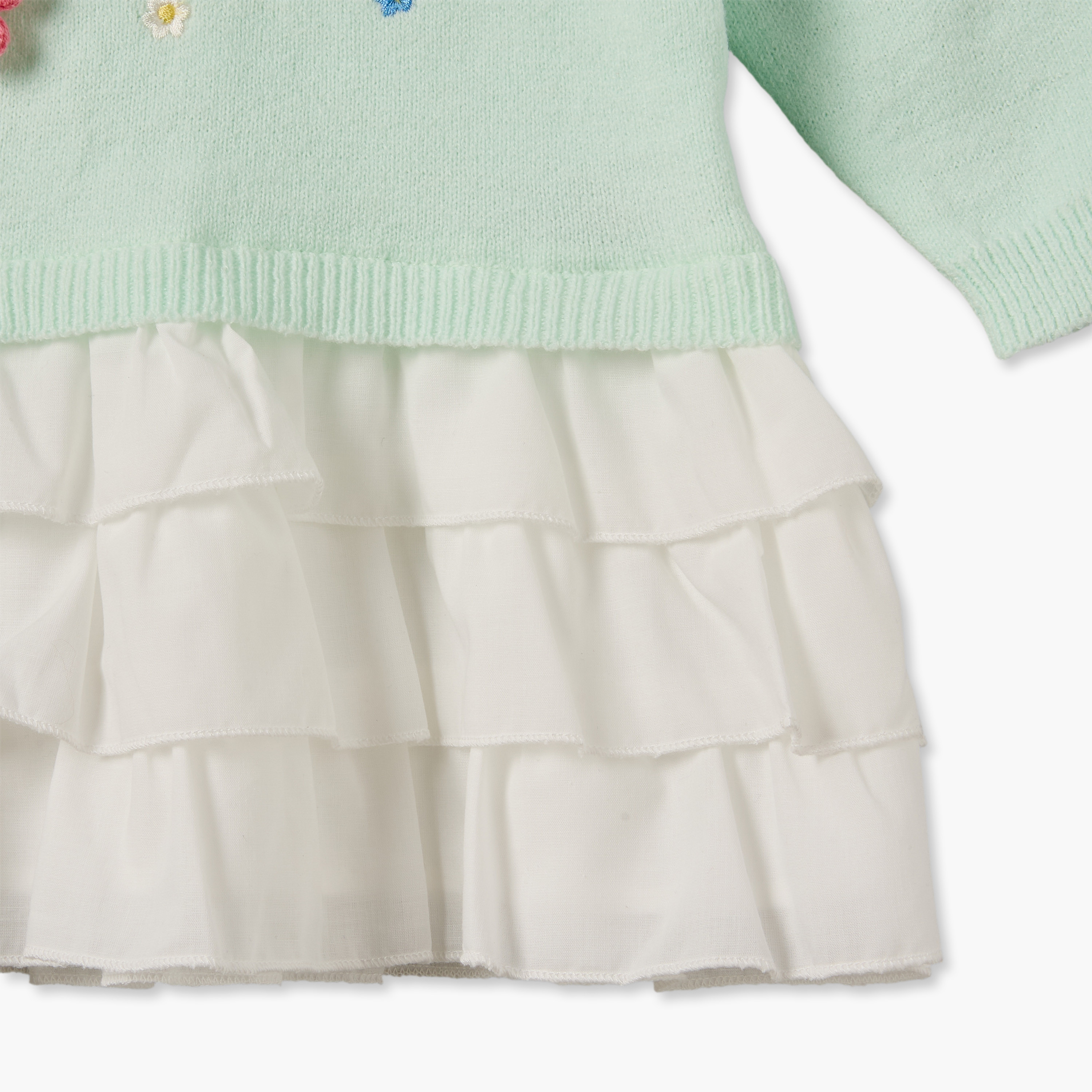 Juniors Round Neck Long Sleeves Knee Length Dress with Tights-baby-girls-clothing-dressesandjumpsuits-image-7