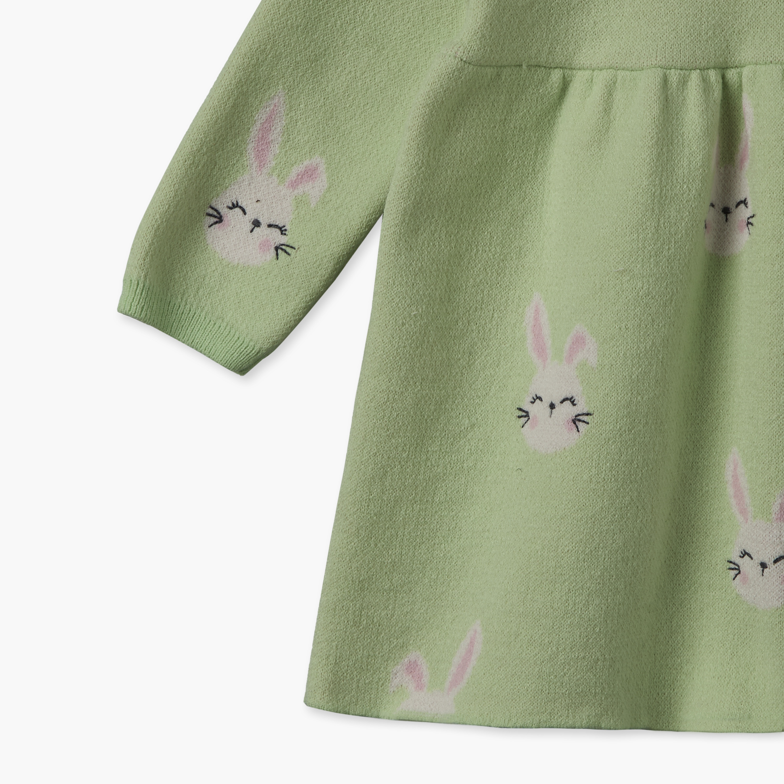 Juniors Peter Pan Collar Long Sleeves Midi Length A-line Dress and Tights with Cat Print-baby-girls-clothing-dressesandjumpsuits-image-7