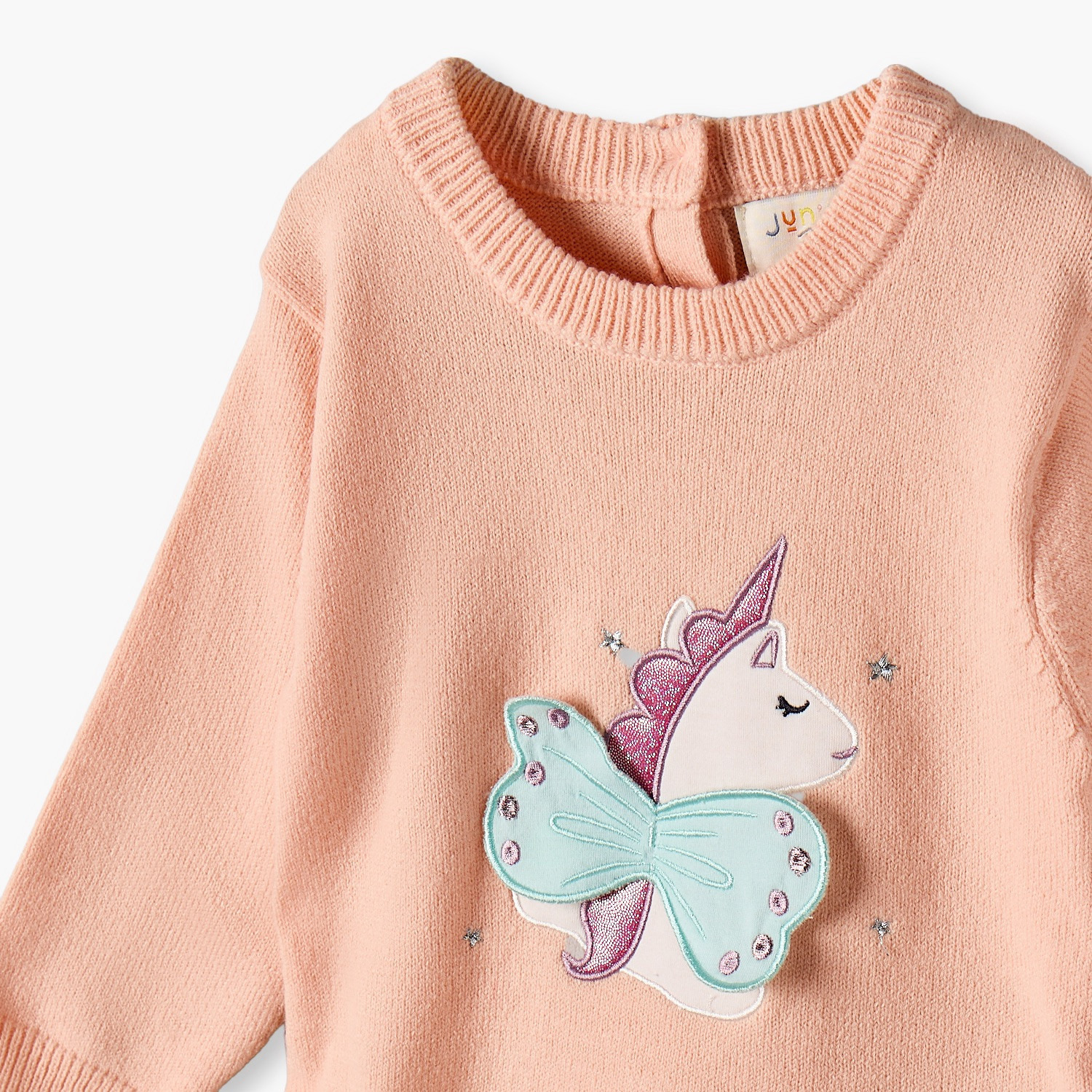 Juniors Round Neck Long Sleeves Knee Length Dress with Tights-baby-girls-clothing-dressesandjumpsuits-image-7