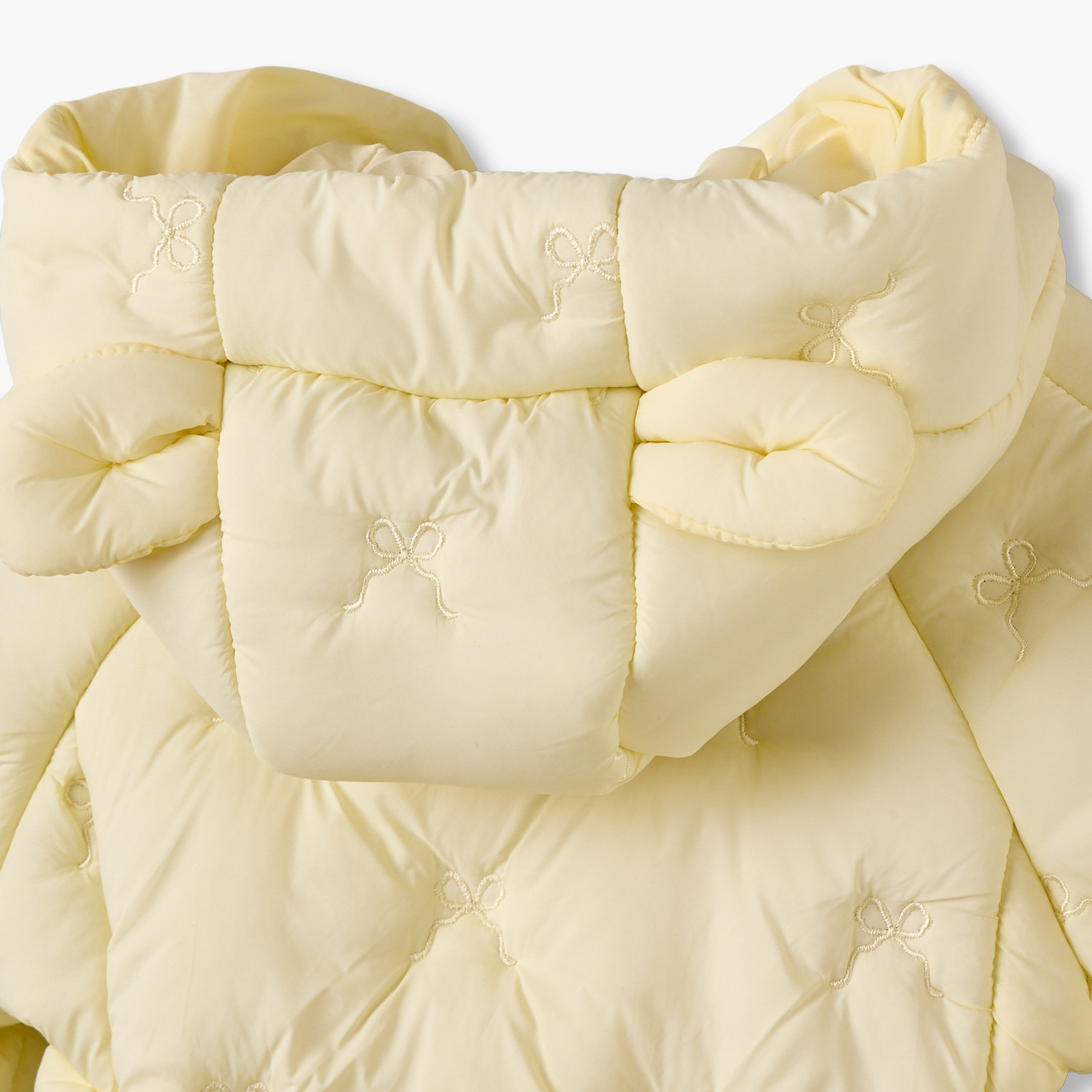 Juniors Hooded Puffer Jacket with Bow Embroidery-baby-girls-clothing-winterwear-jacketsandcoats-image-6