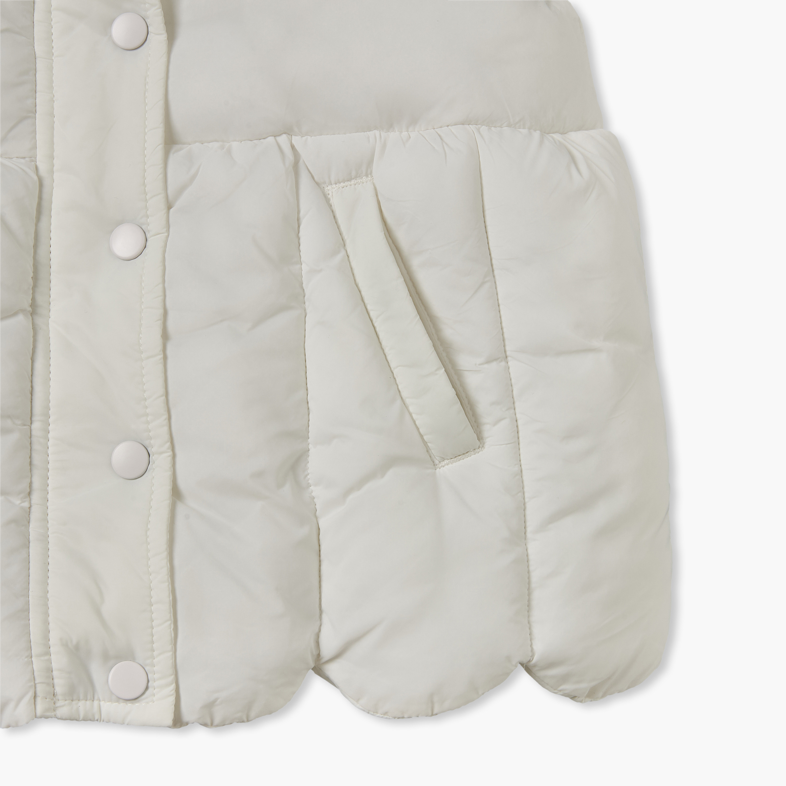 Juniors Quilted Gilet with Snap Button Closure-baby-girls-clothing-winterwear-jacketsandcoats-image-5