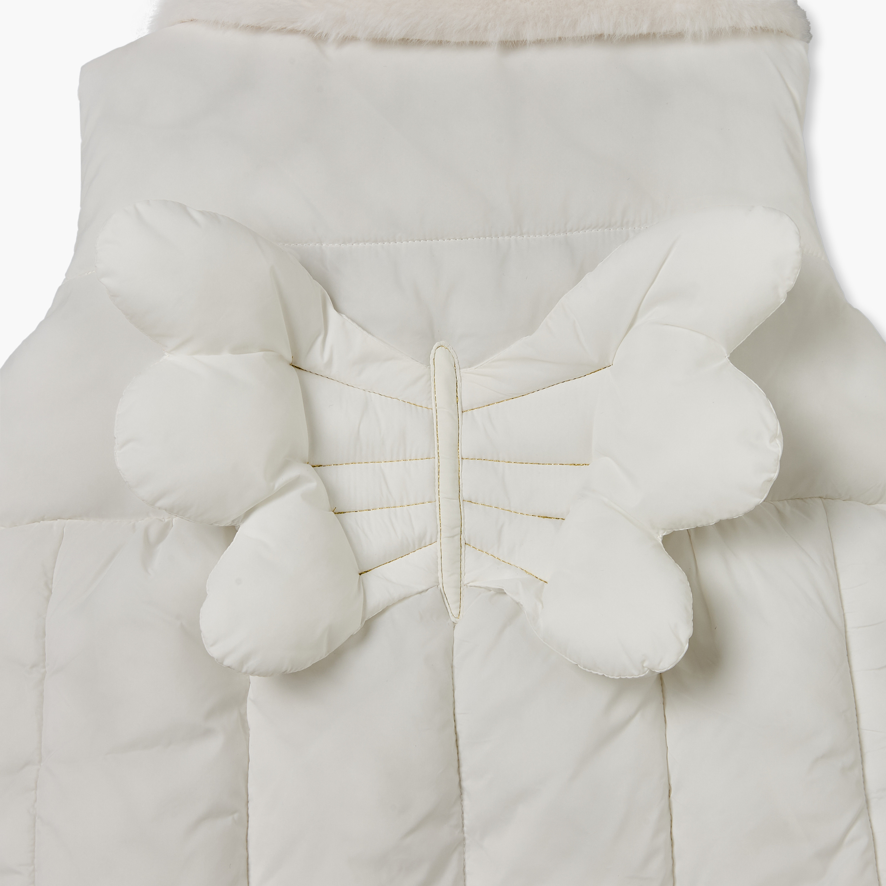 Juniors Quilted Gilet with Snap Button Closure-baby-girls-clothing-winterwear-jacketsandcoats-image-6