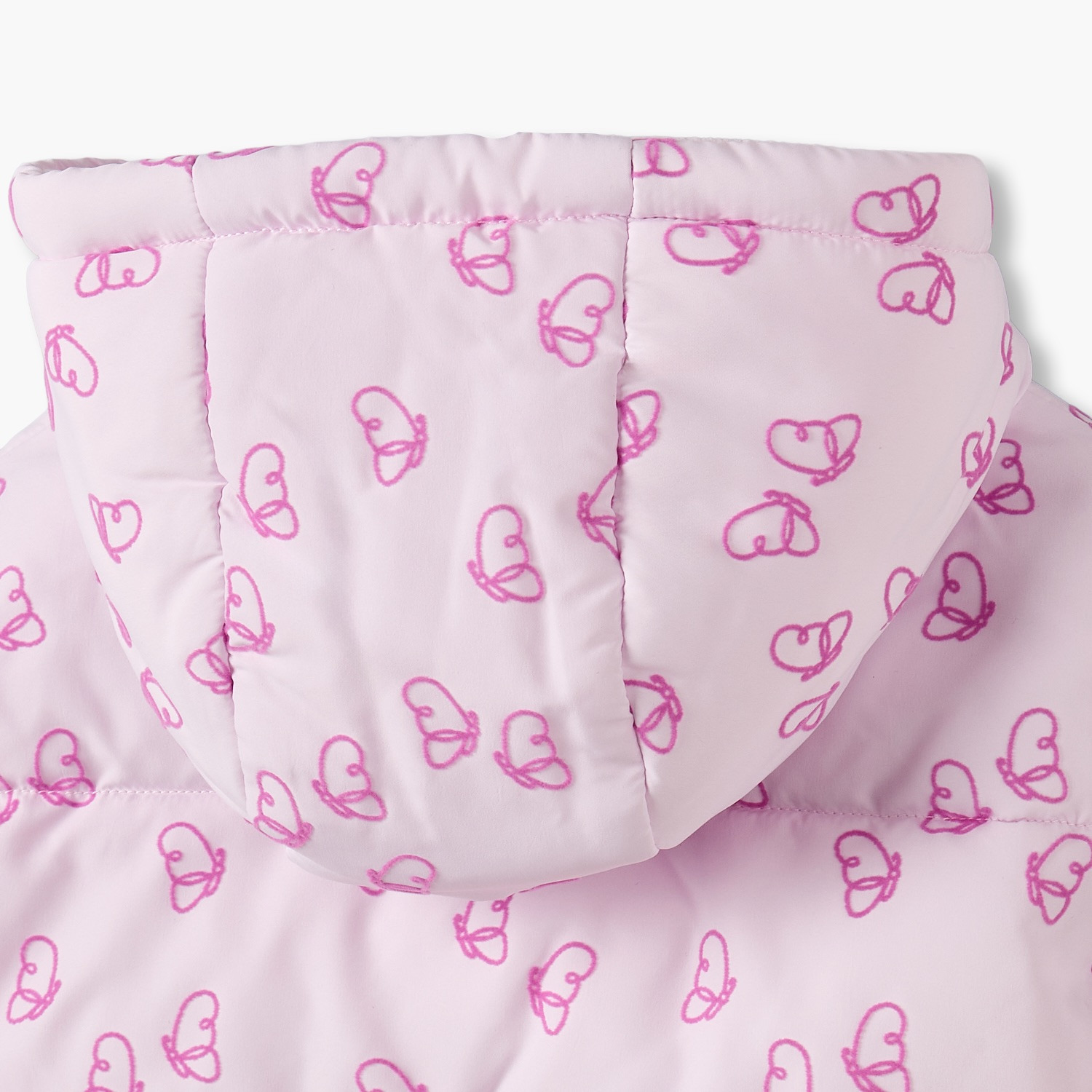 Juniors Hooded Puffer Jacket with Butterfly Print-baby-girls-clothing-winterwear-jacketsandcoats-image-5