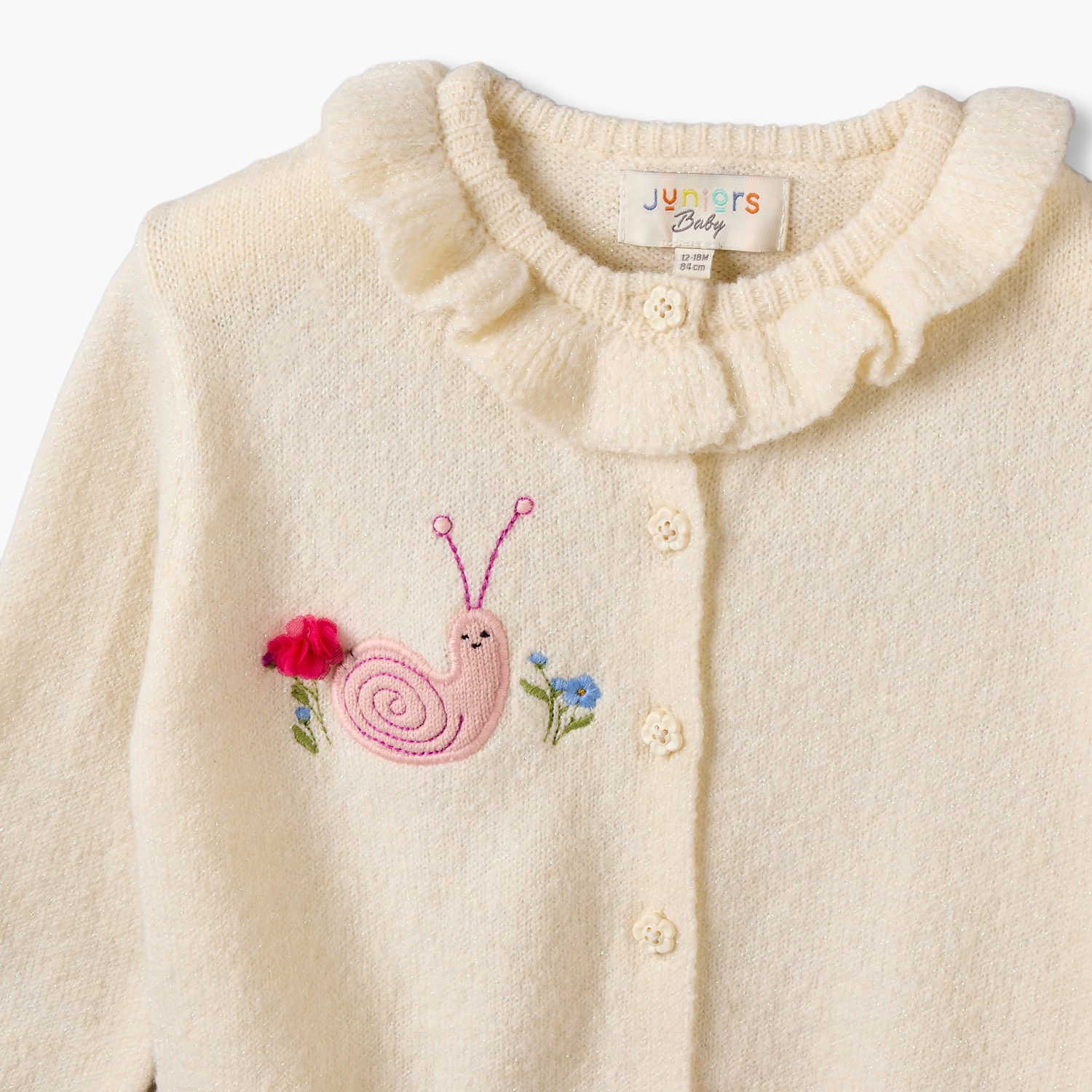 كارديجان بتطريز حلزون وياقة ضيقة من جونيورز-baby-girls-clothing-jumpersandcardigans-image-4