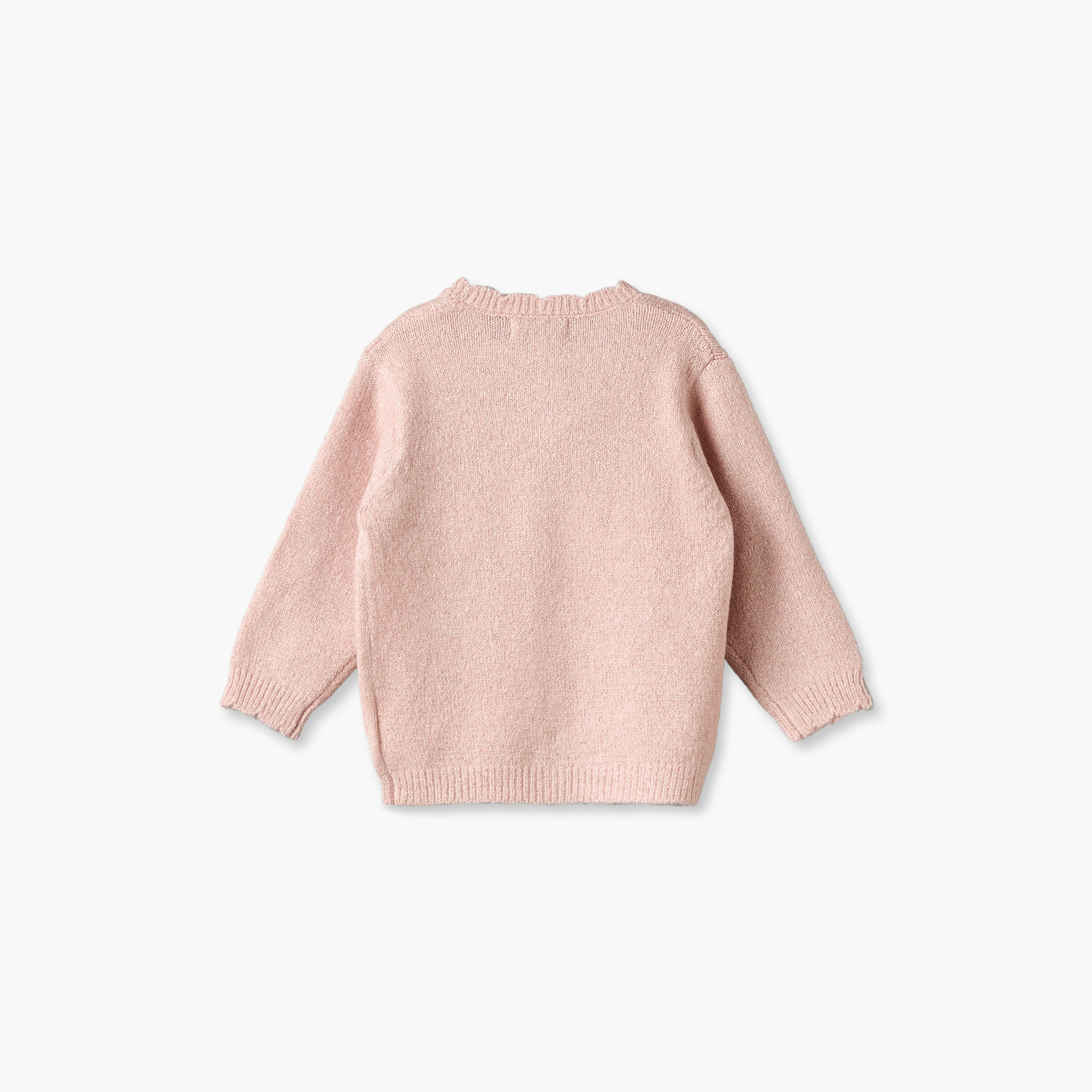 Juniors Fairy Embellished Cardigan with Long Sleeves-baby-girls-clothing-winterwear-sweatshirts-image-3