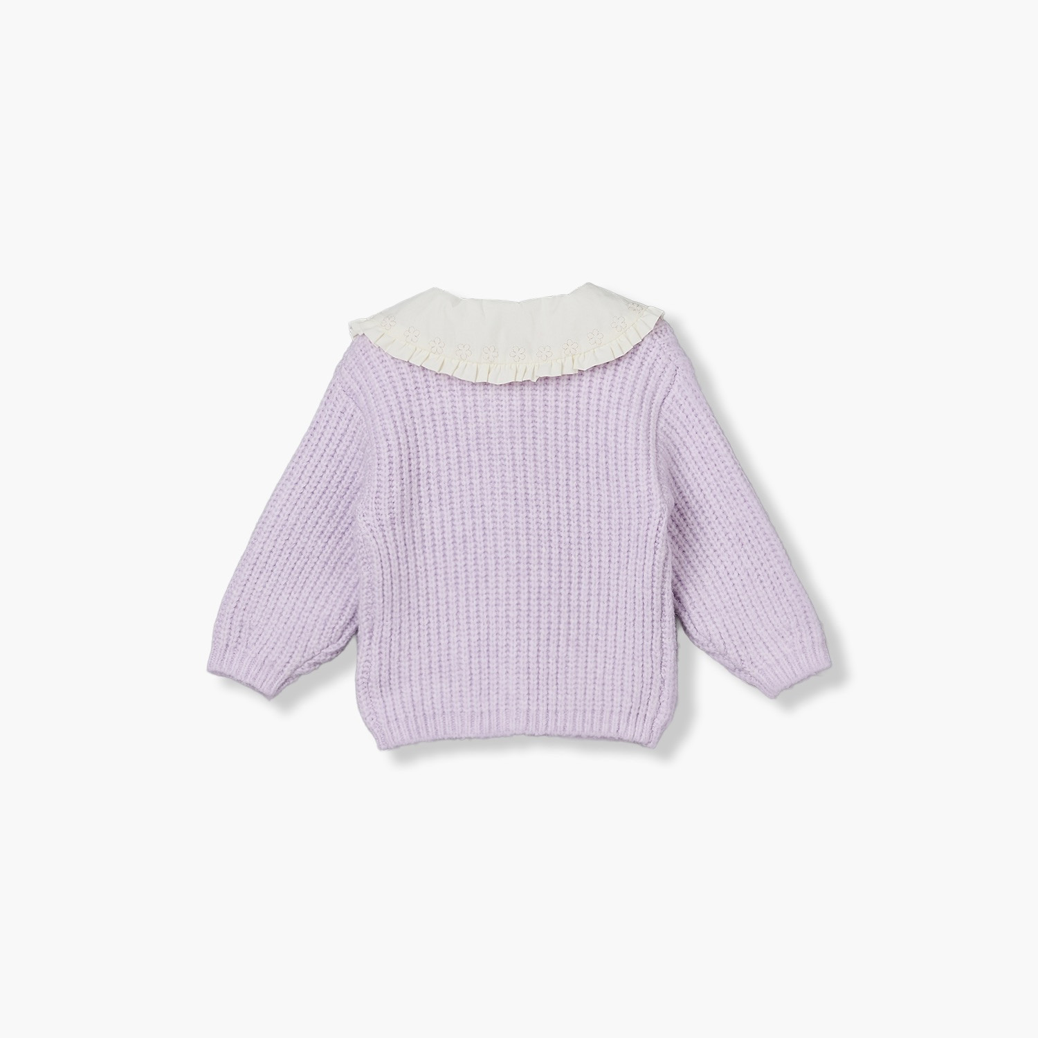 Juniors Peter Pan Collar Cardigan with Textured Design-baby-girls-clothing-jumpersandcardigans-image-3