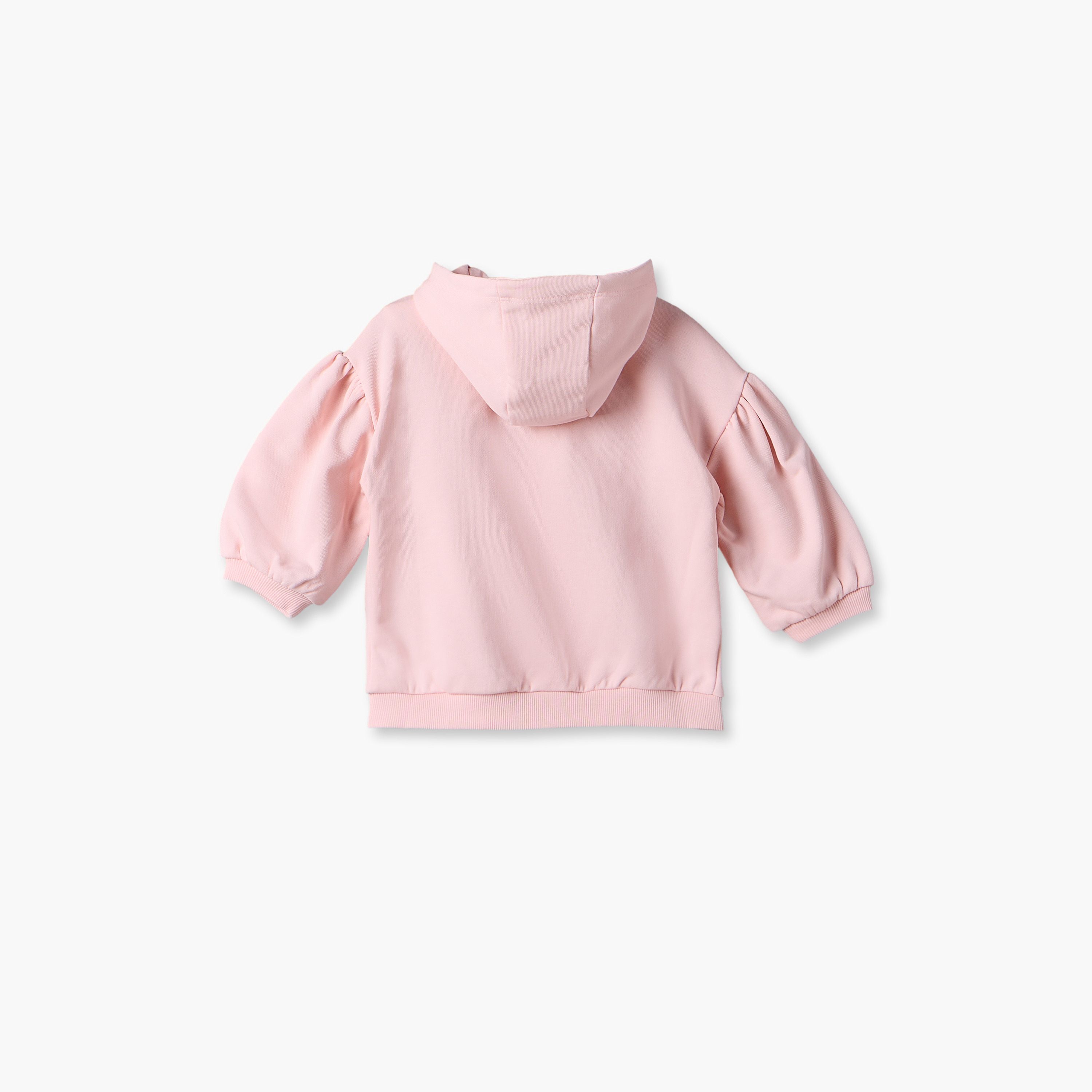 Juniors Floral Print Hoodie with Long Sleeves-baby-girls-clothing-winterwear-sweatshirts-image-2