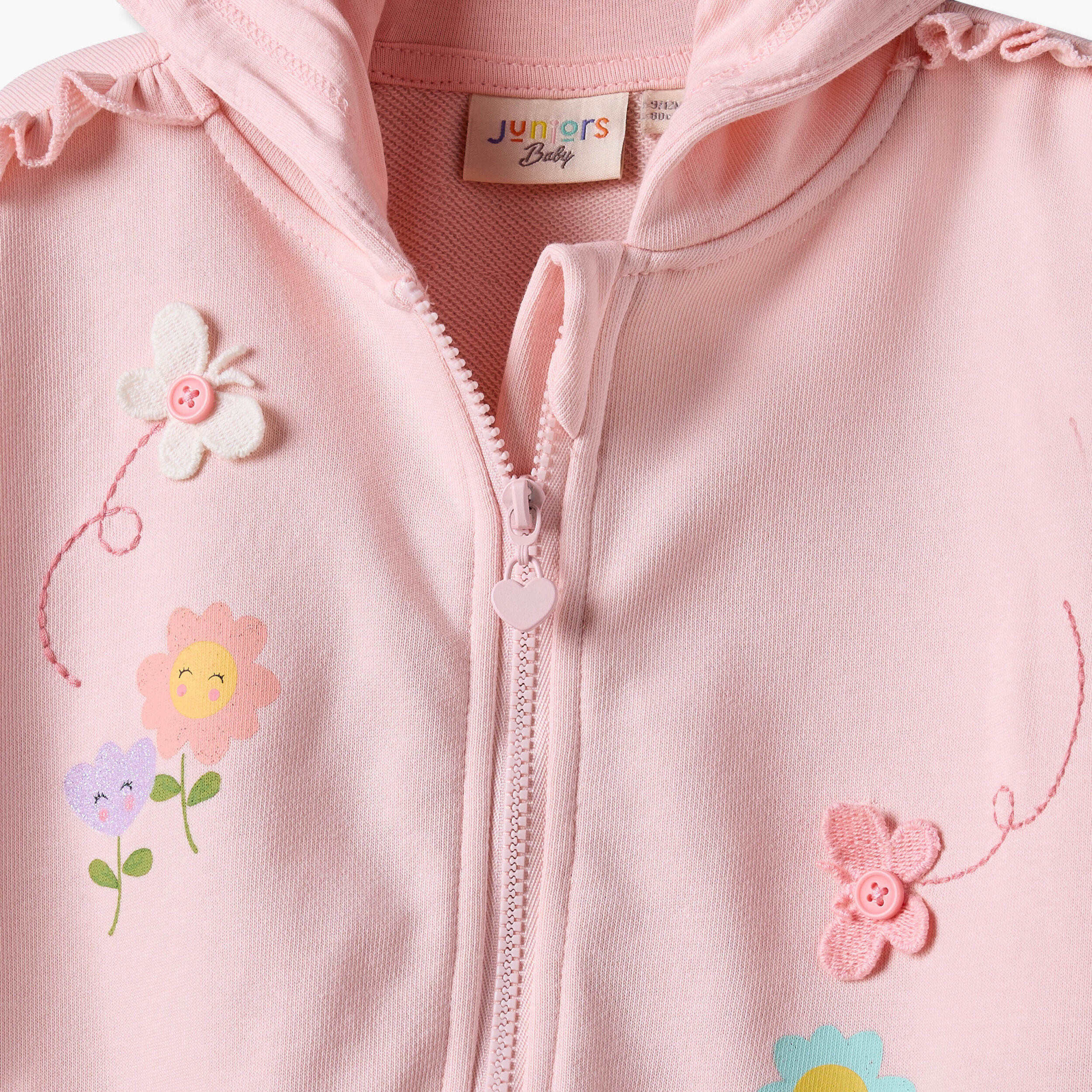 هودي بأكمام طويلة وطبعات زهور من جونيورز-baby-girls-clothing-winterwear-sweatshirts-image-7