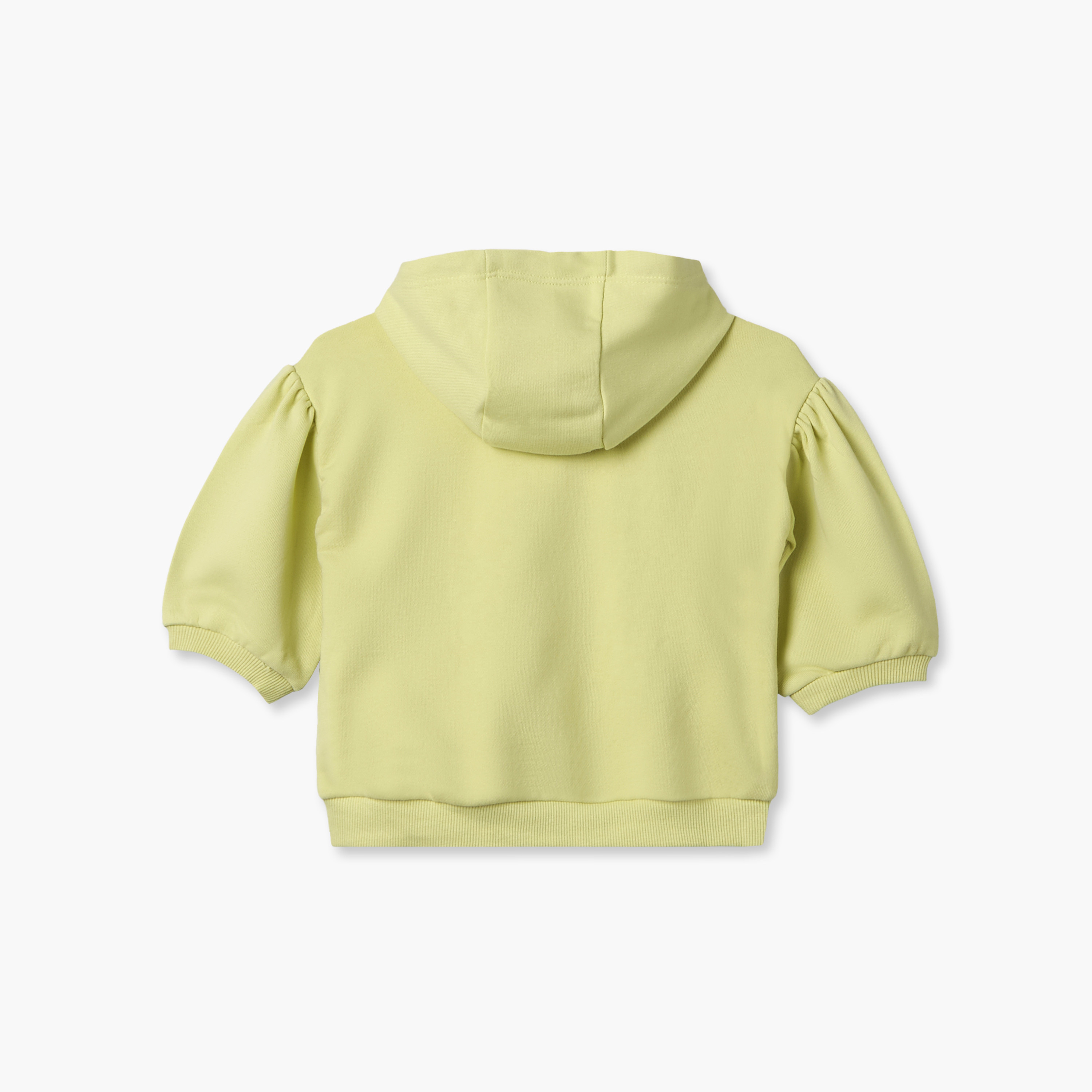 Juniors Ruffled Hooded Sweatshirt with Long Sleeves-baby-girls-clothing-winterwear-sweatshirts-image-3