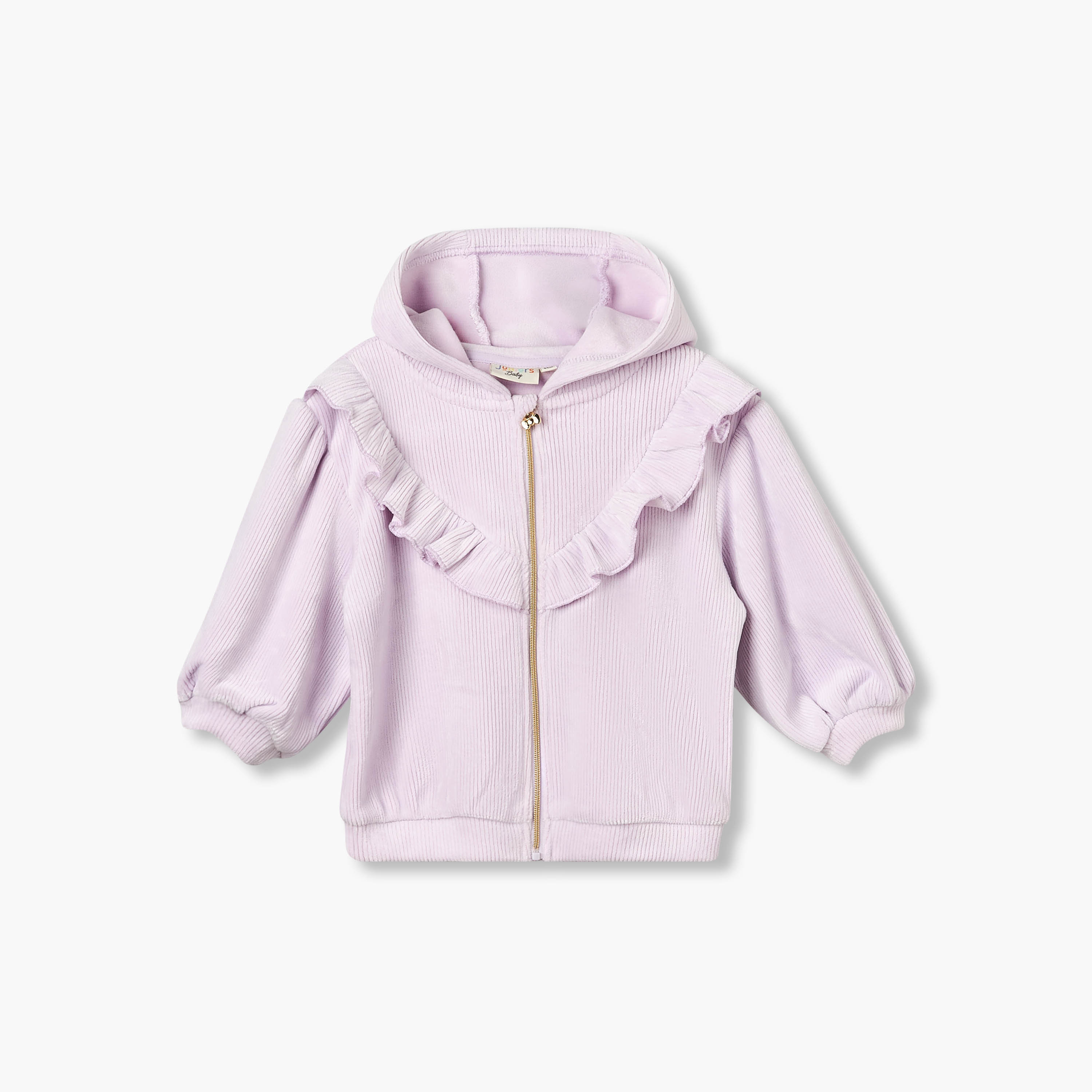 Juniors Hooded Sweatshirt with Long Sleeves-baby-girls-clothing-winterwear-sweatshirts-image-2