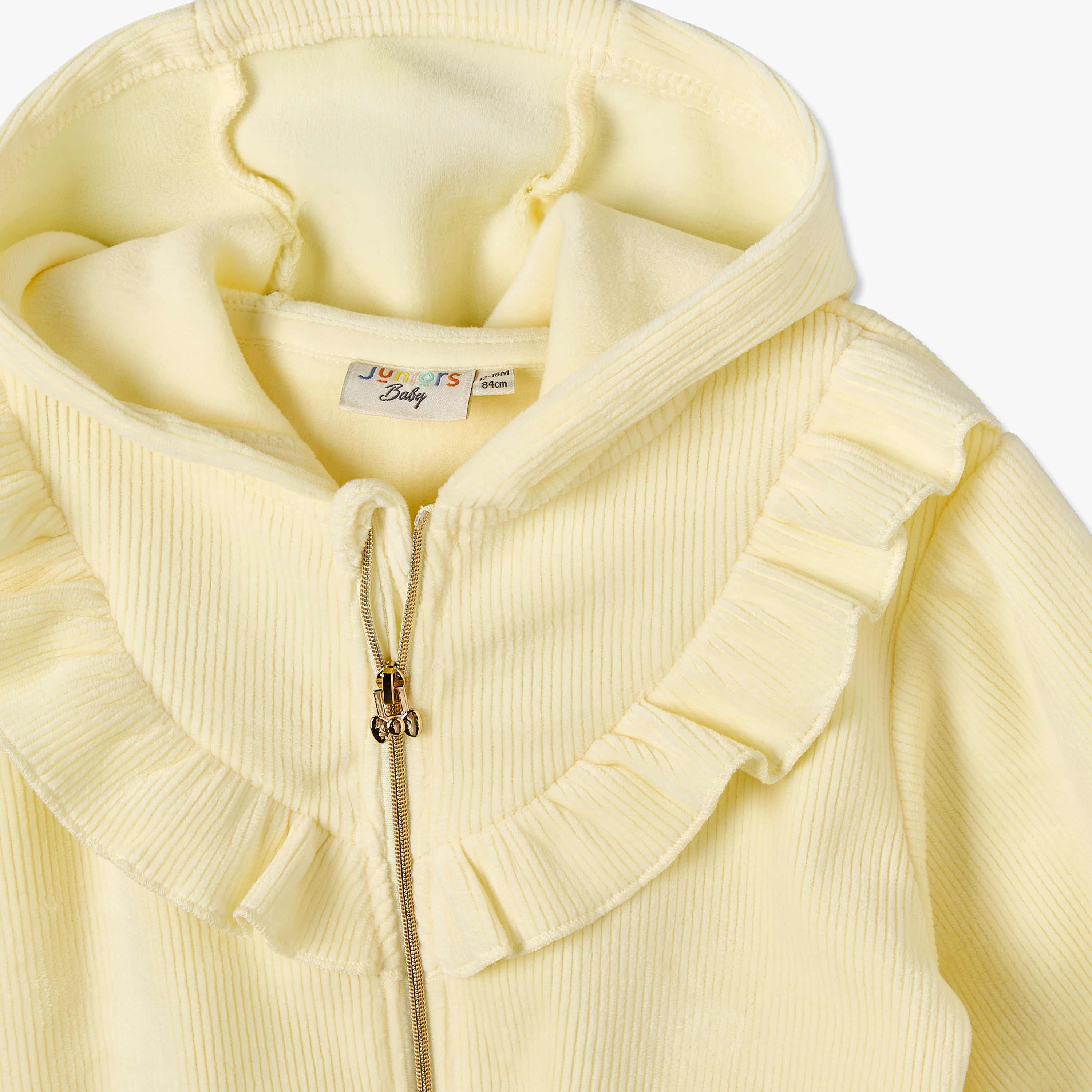 Juniors Hooded Sweatshirt with Long Sleeves-baby-girls-clothing-winterwear-sweatshirts-image-5