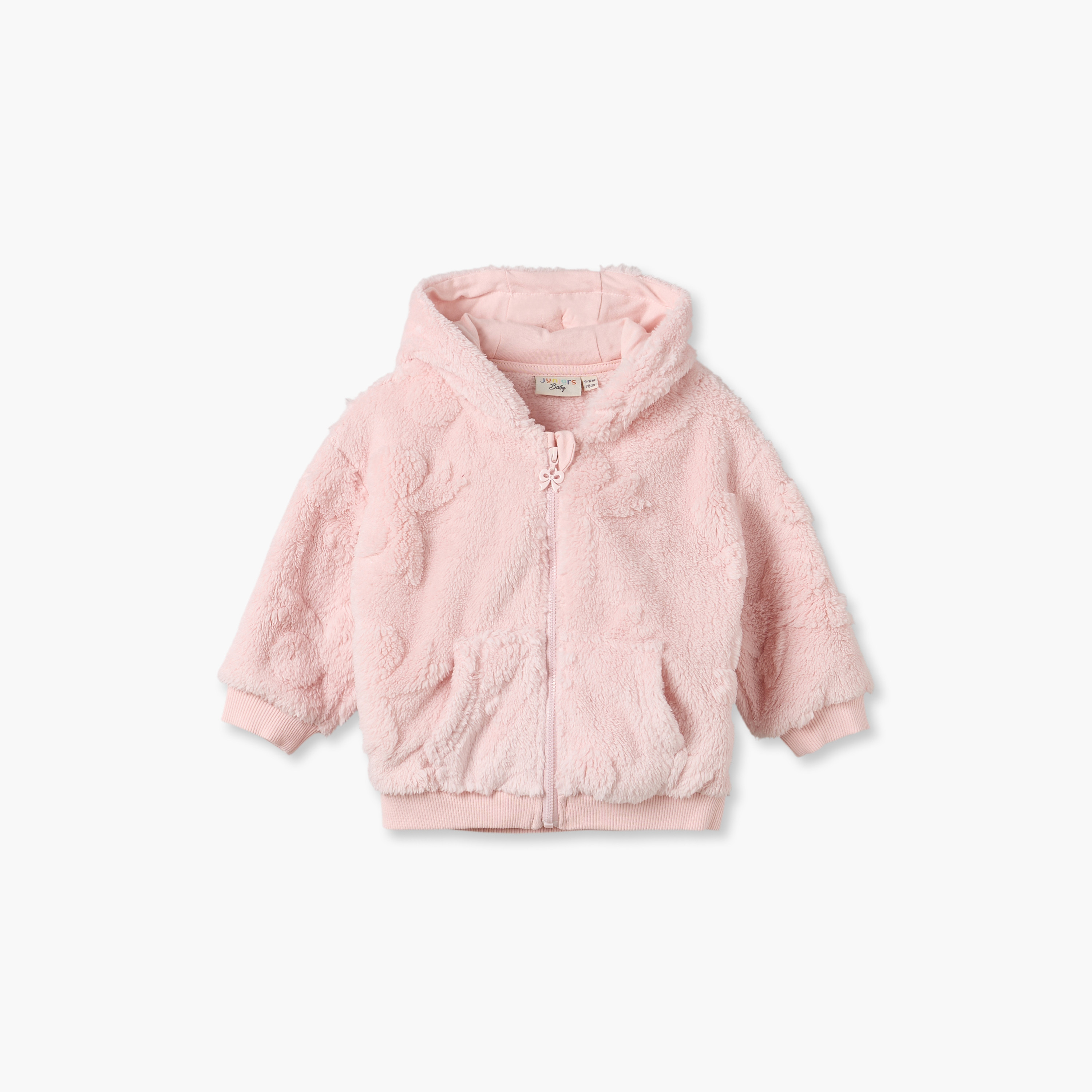 Juniors Faux Fur Zip Through Hoodie-baby-girls-clothing-winterwear-jacketsandcoats-image-1