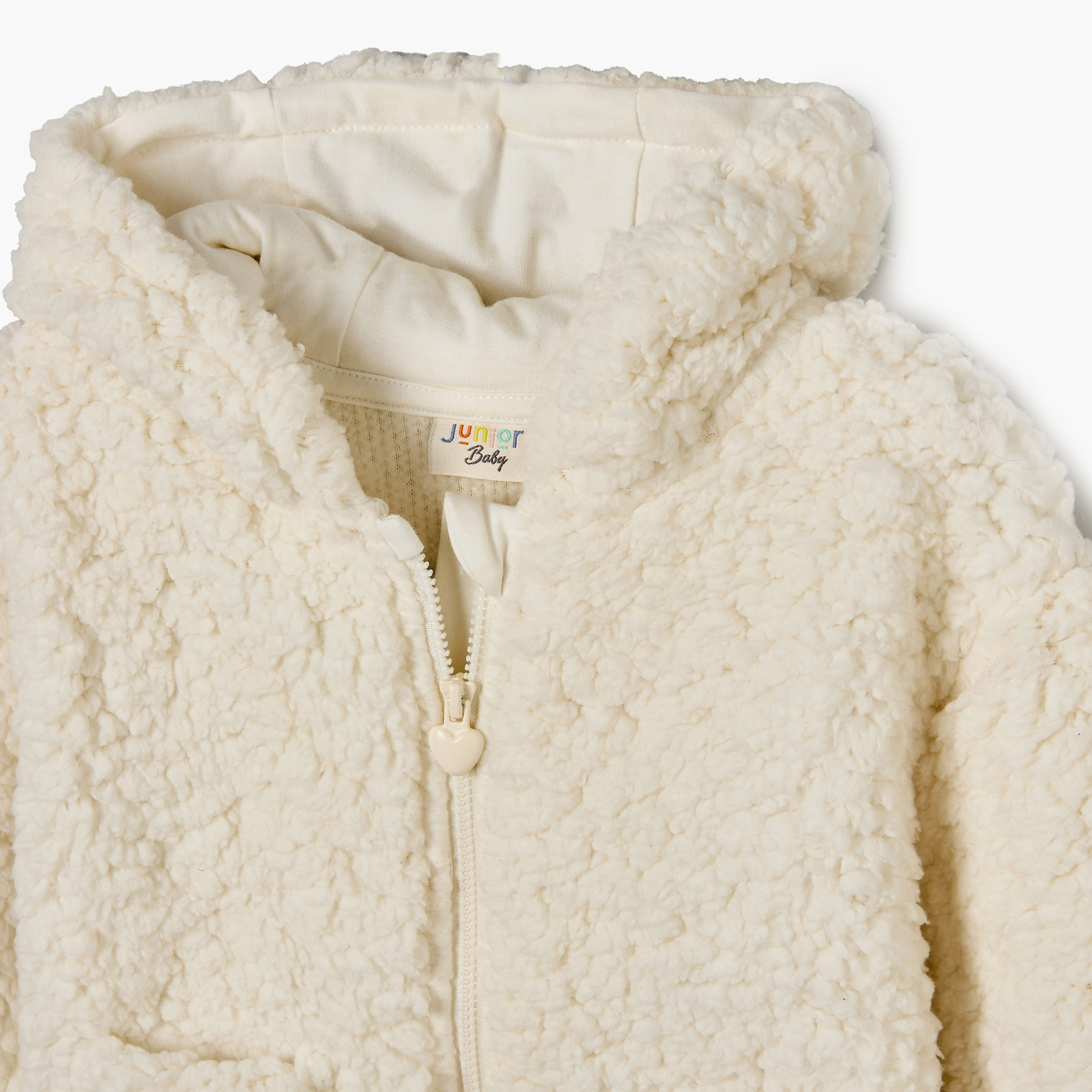 Juniors Hooded Jacket with Zip Closure-baby-girls-clothing-winterwear-jacketsandcoats-image-4