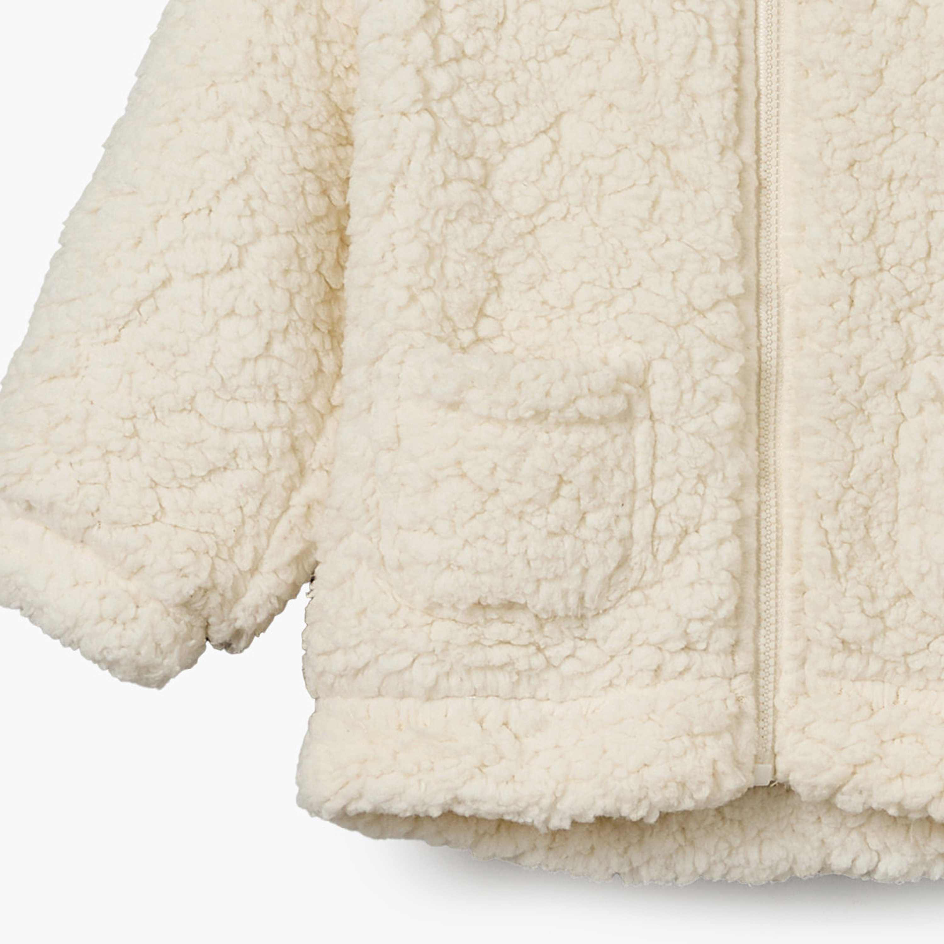 Juniors Hooded Jacket with Zip Closure-baby-girls-clothing-winterwear-jacketsandcoats-image-5